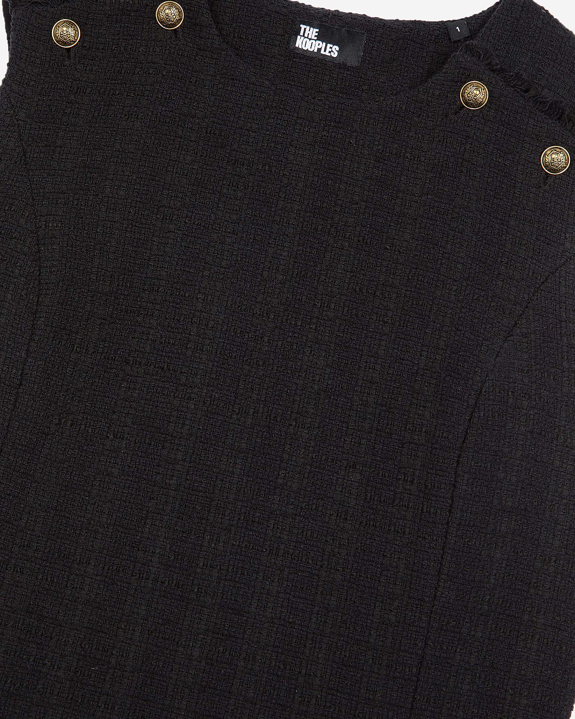Black tweed top
