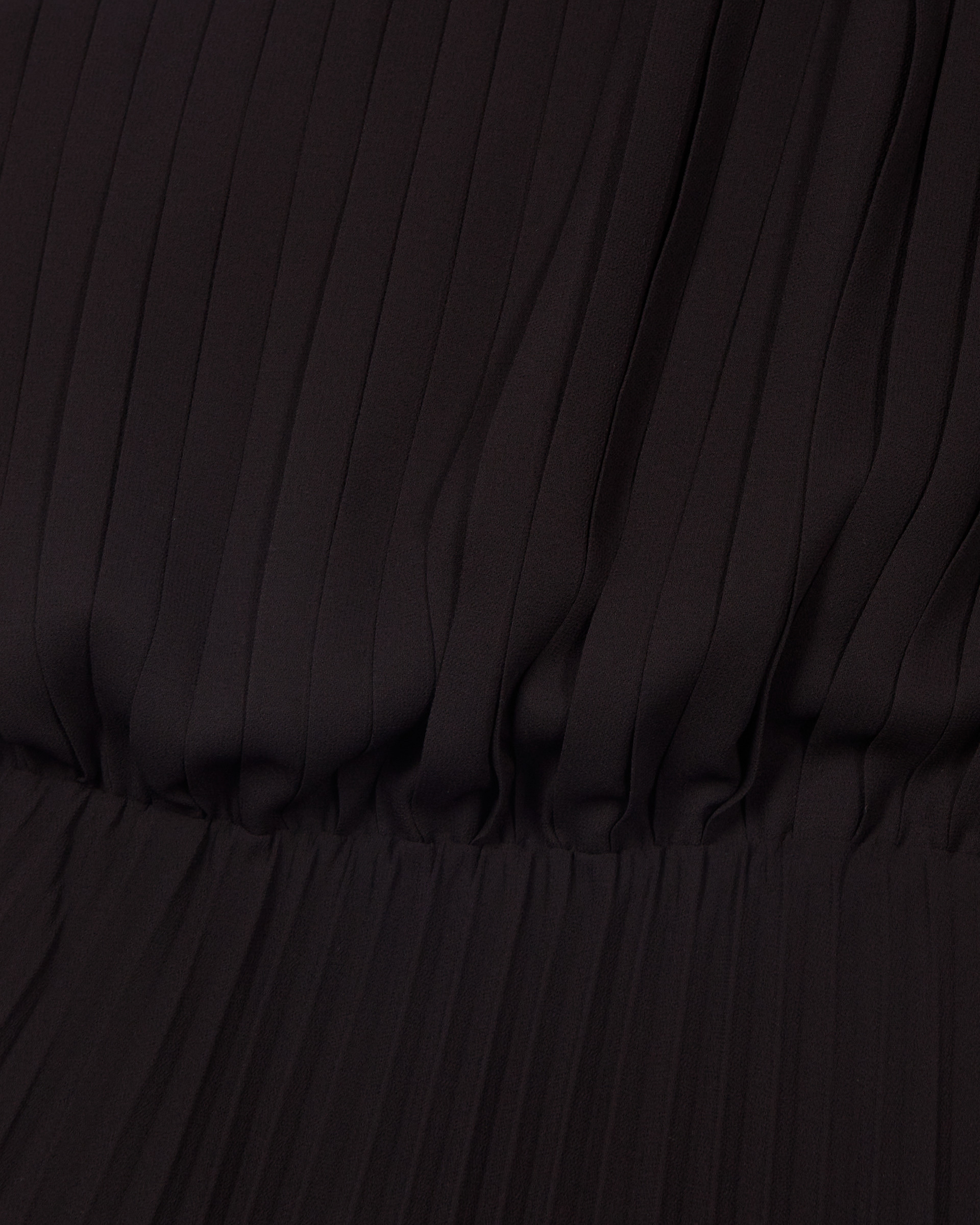 Black asymmetrical pleated maxi dress