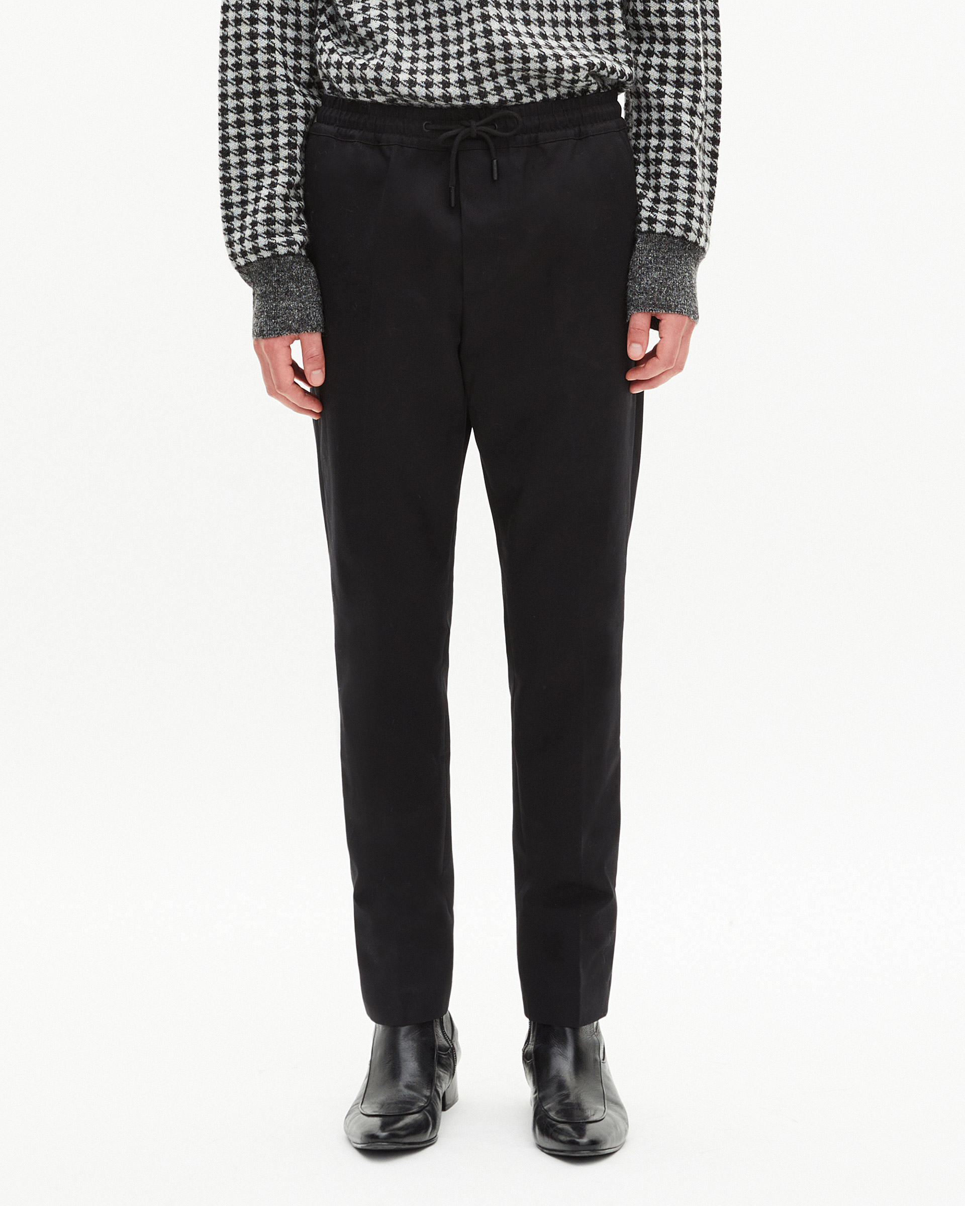 Black straight pants
