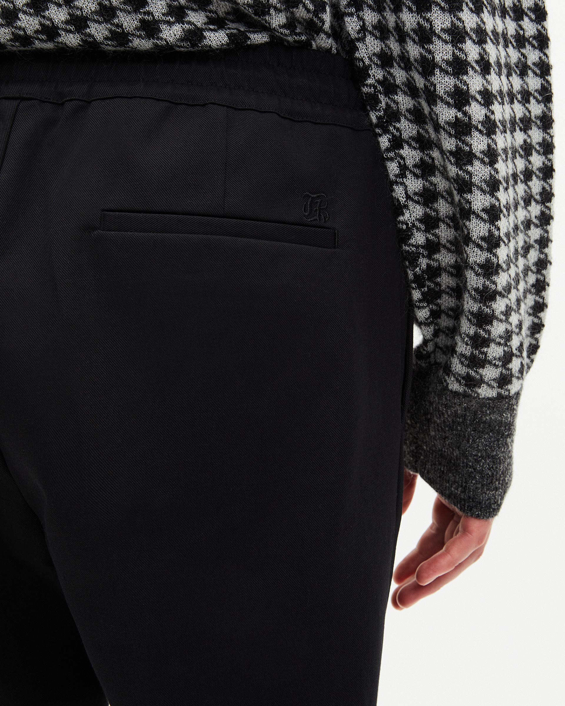 Black straight pants