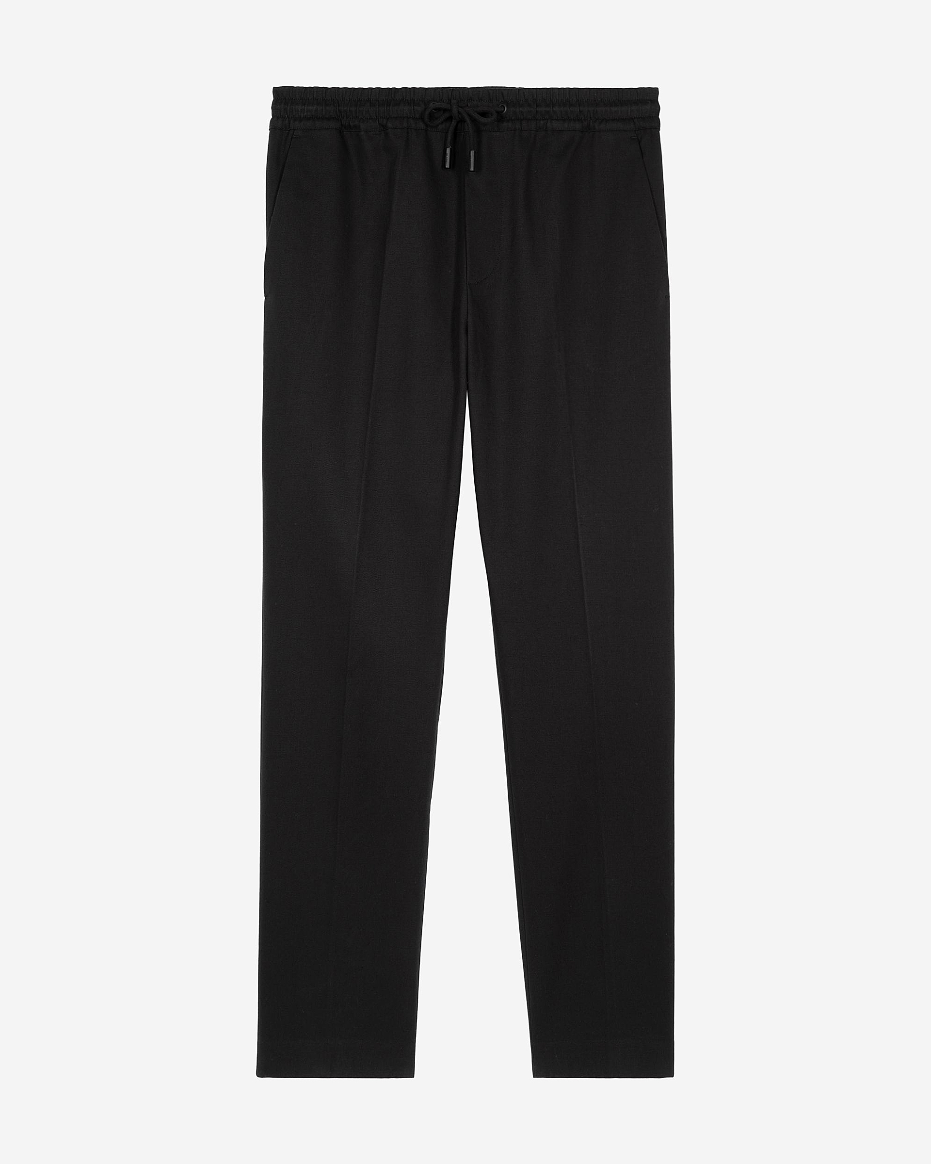 Black straight pants
