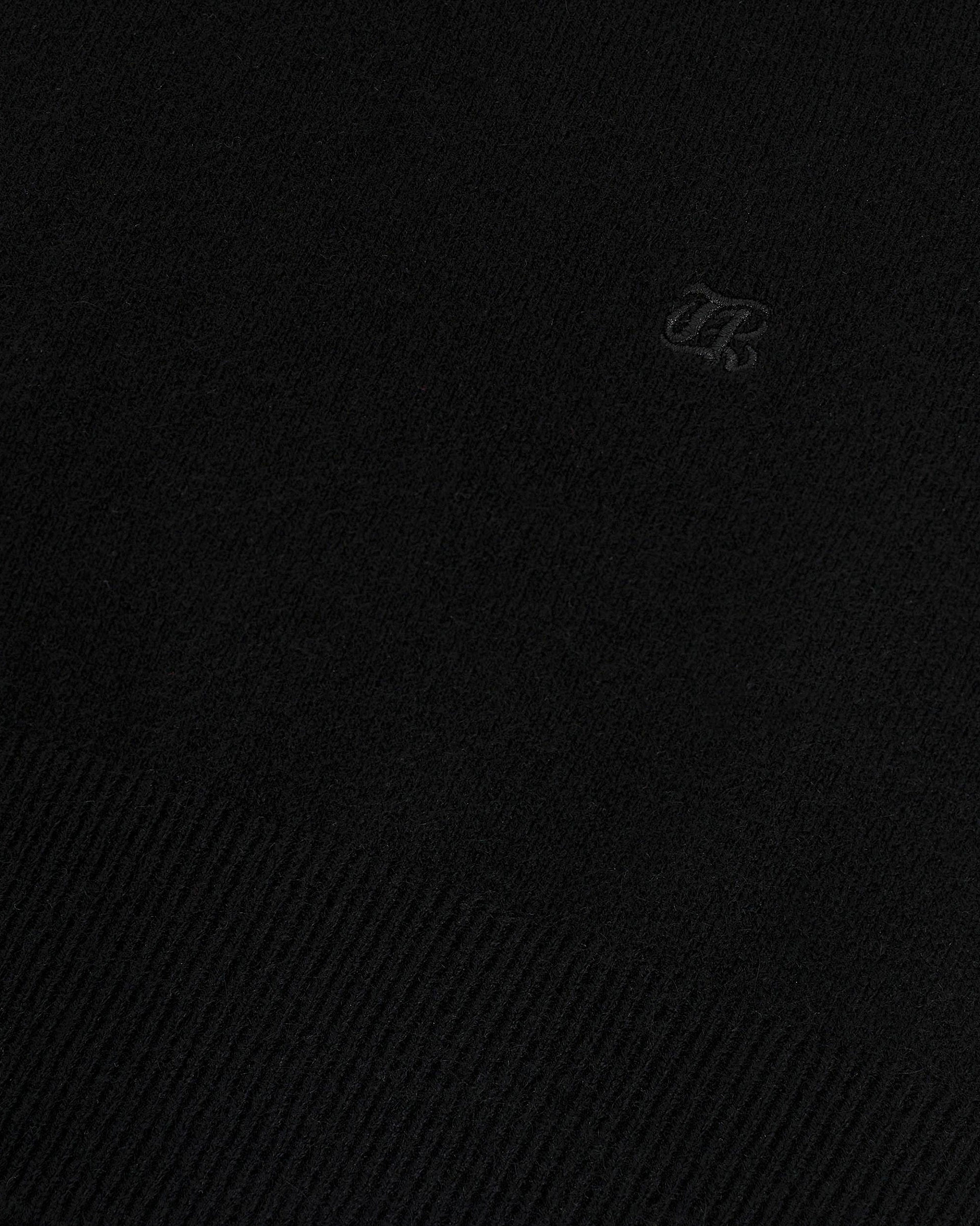 Black cashmere V-neck sweater