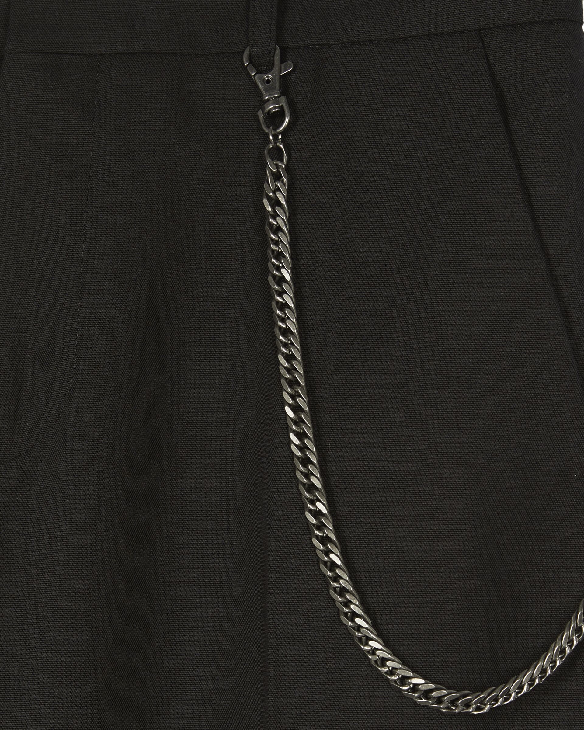 Black wide-leg chain pants