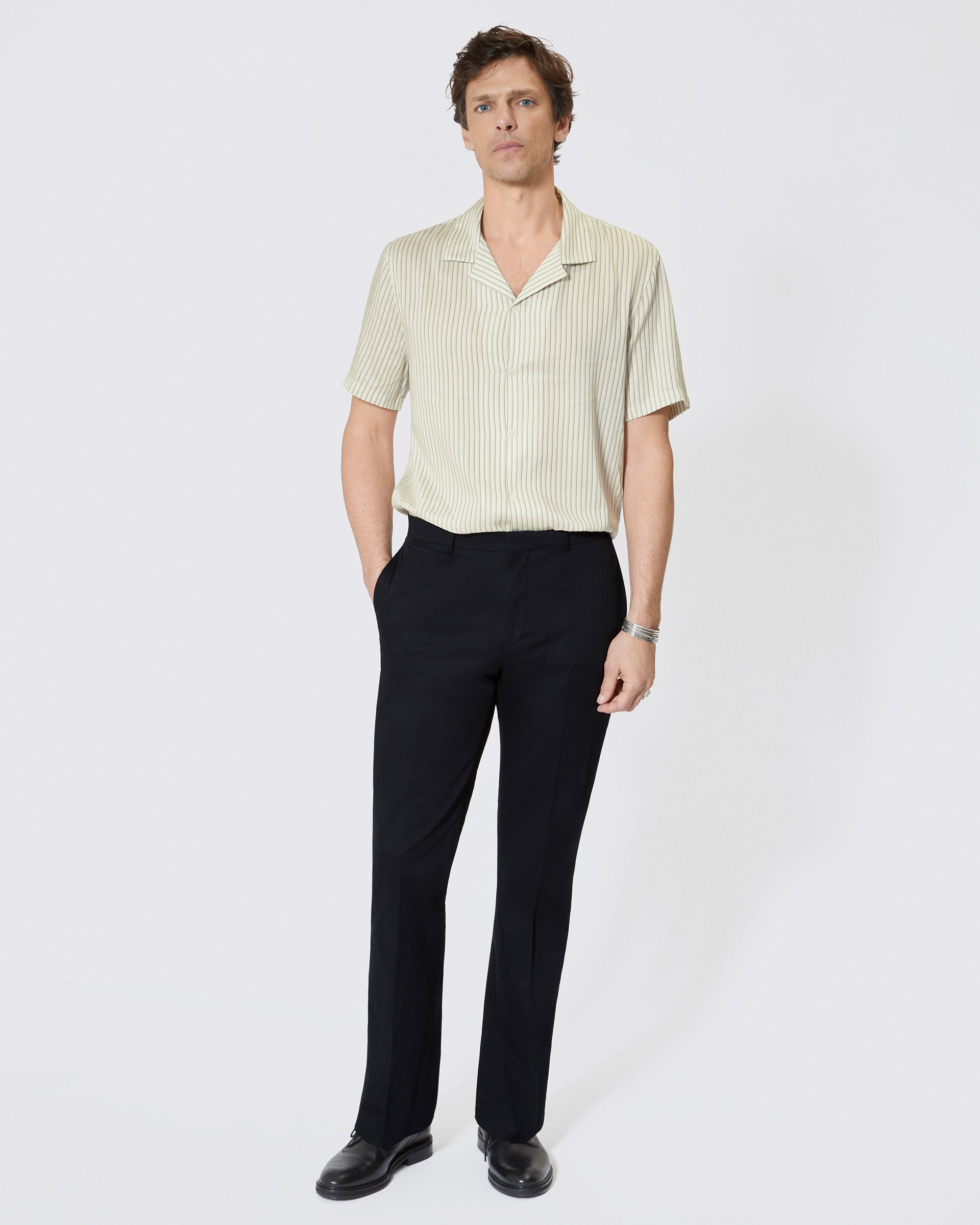 Black flared leg pants