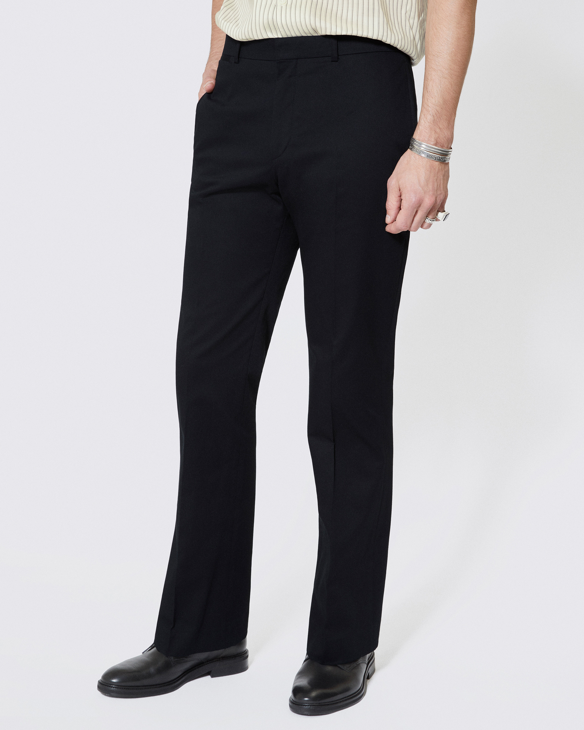 Black flared leg pants