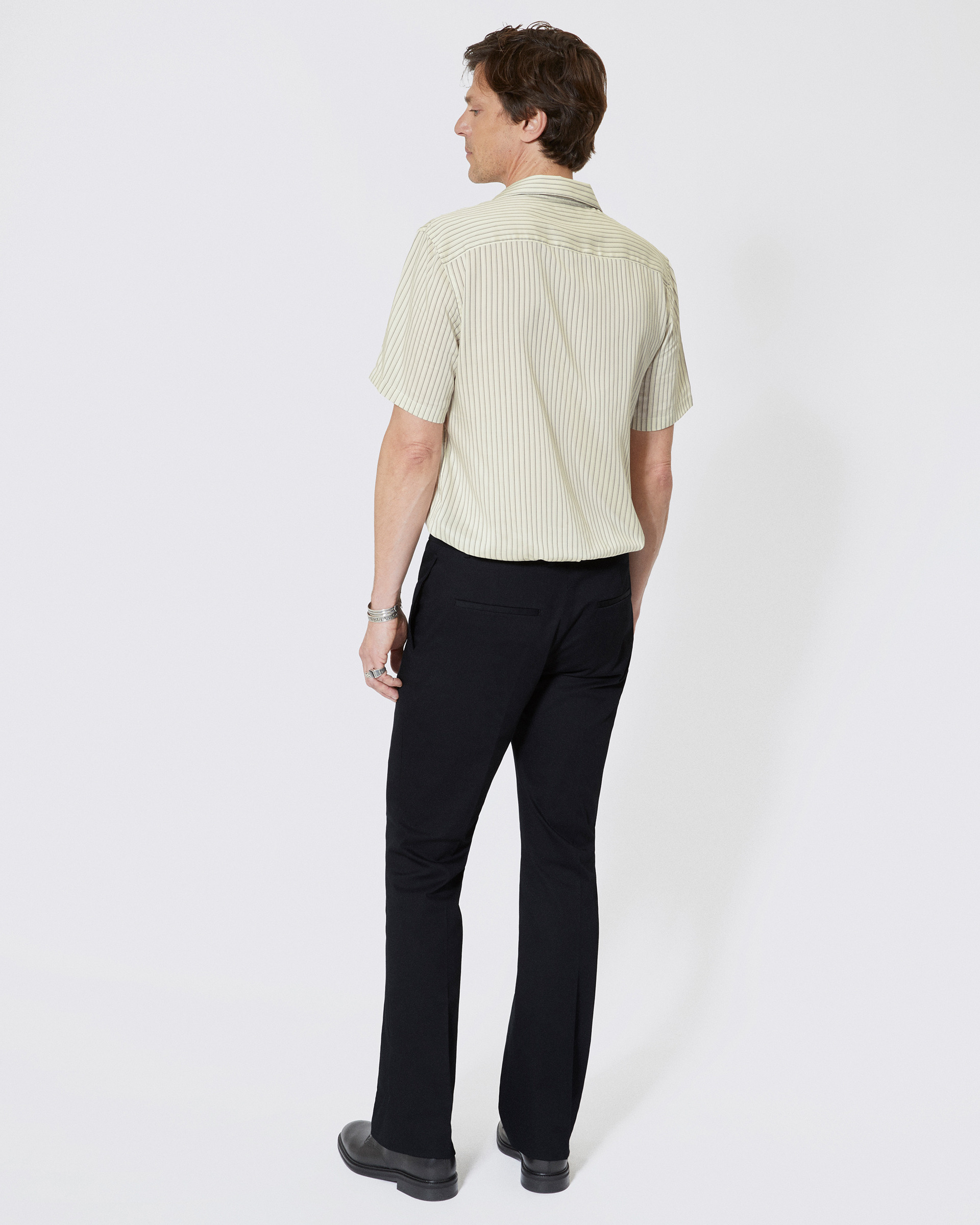 Black flared leg pants