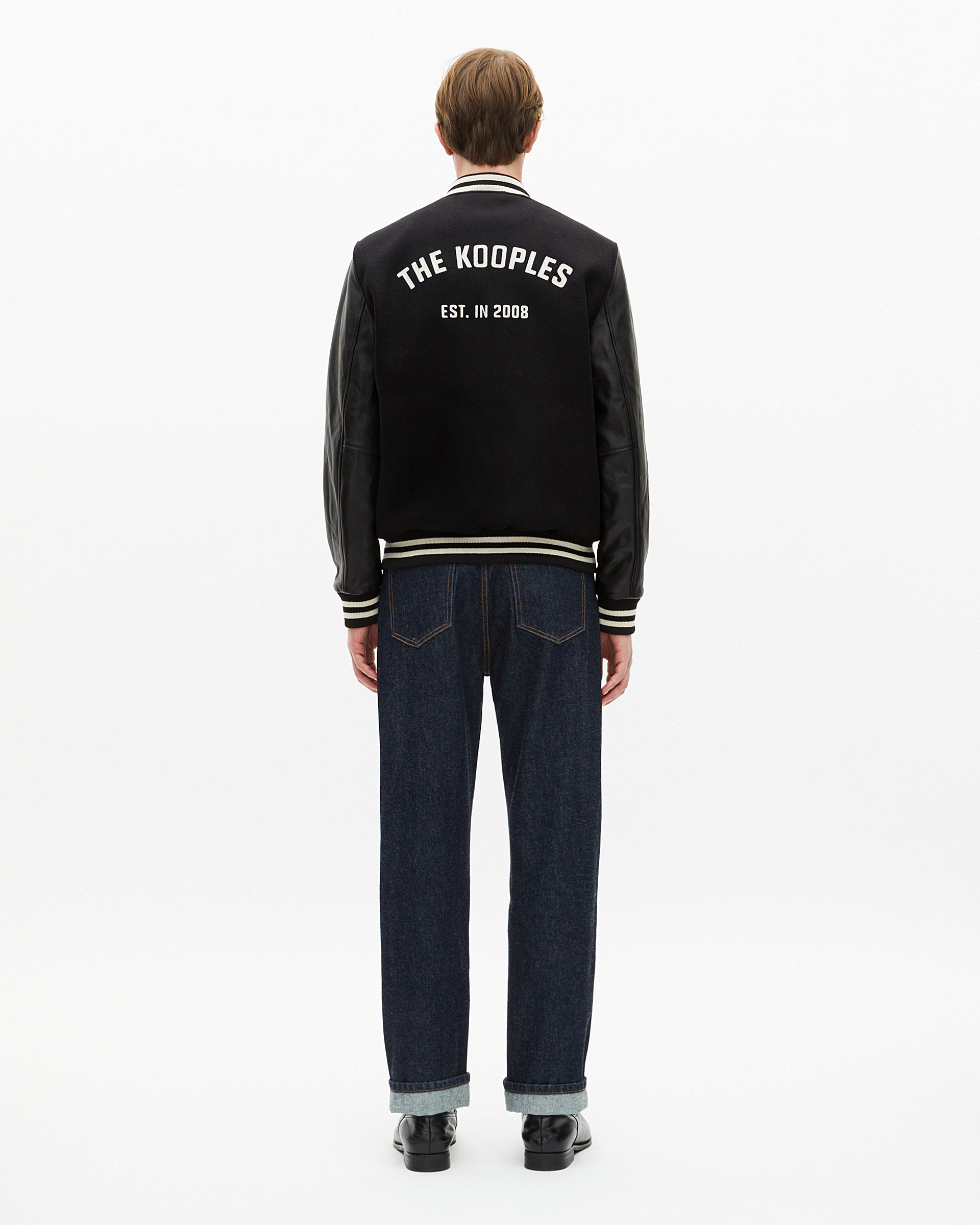 Black varsity wool jacket