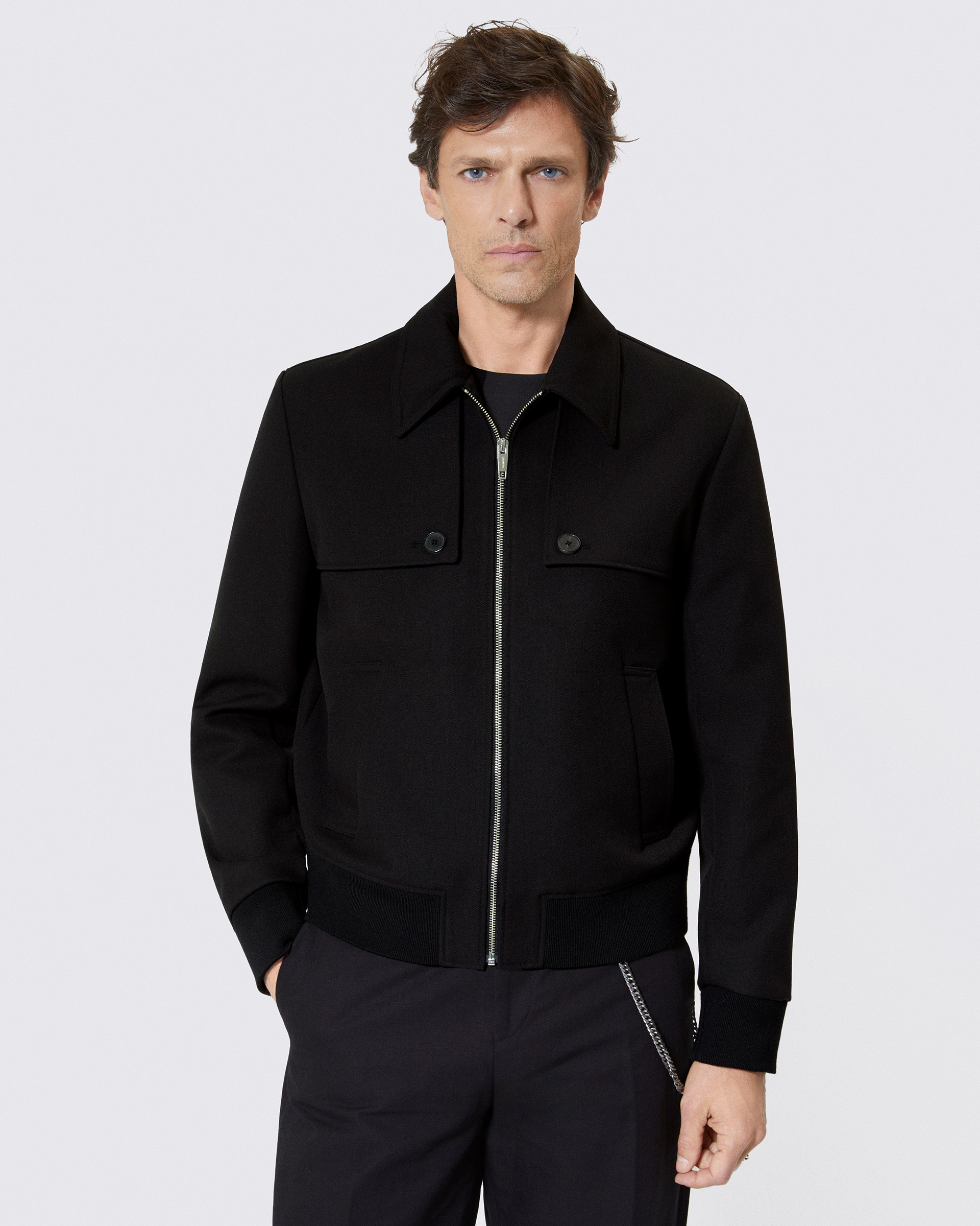 Black bib jacket