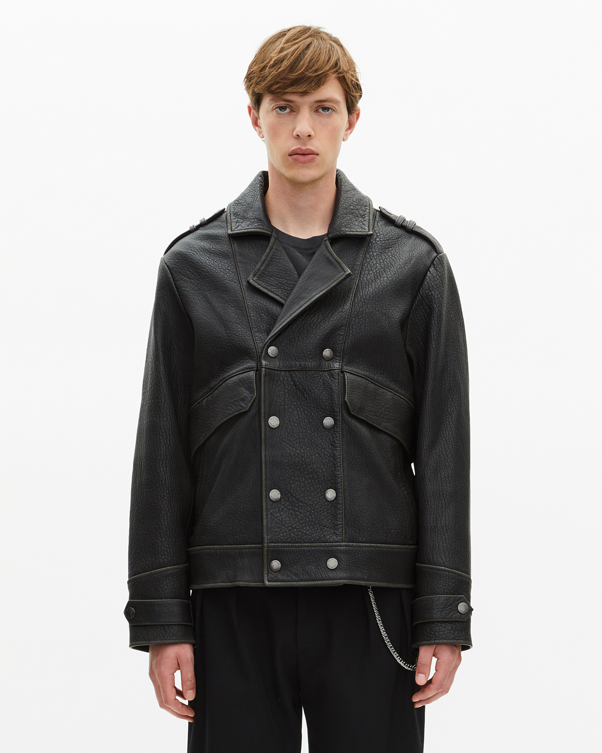Black leather jacket