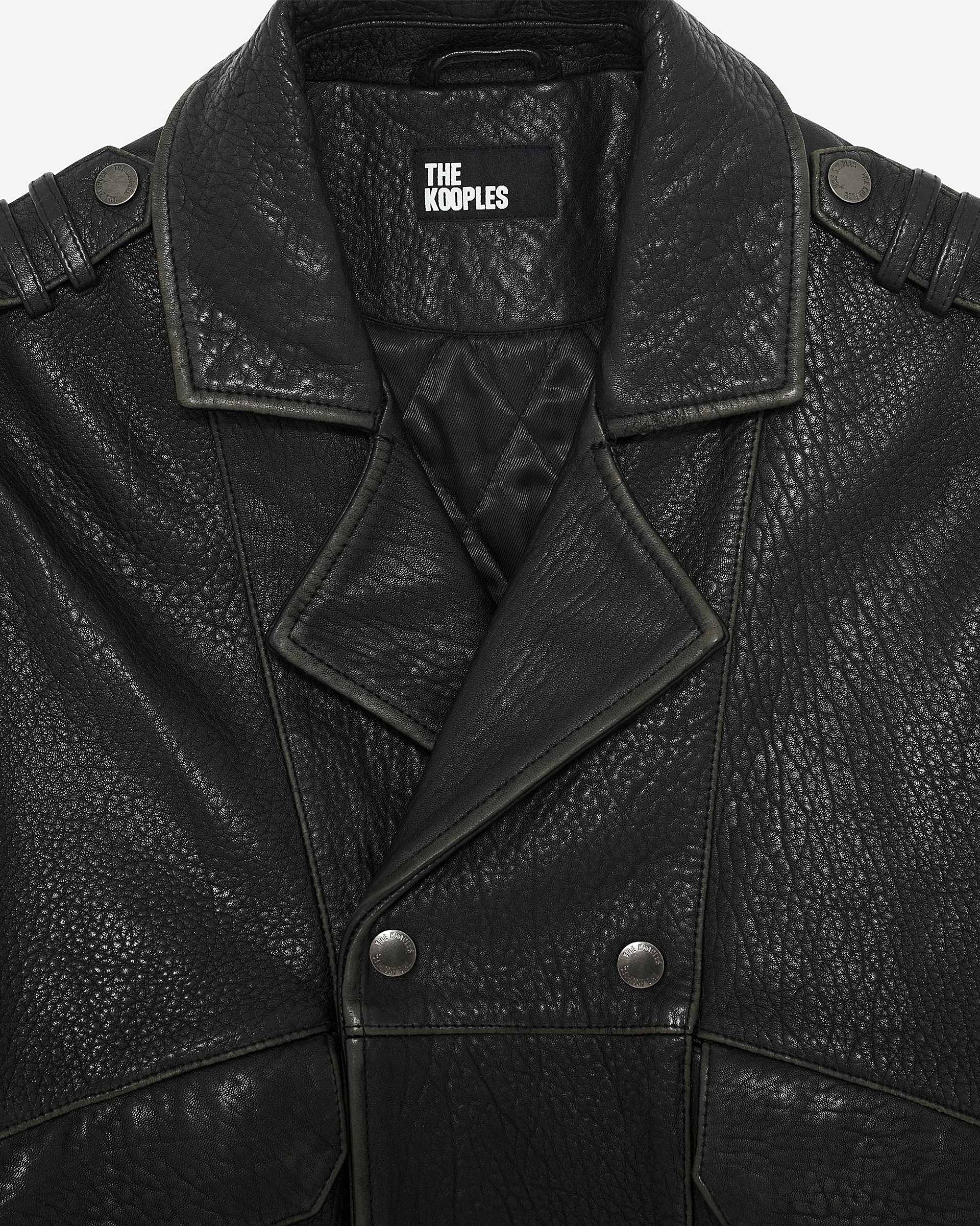 Black leather jacket