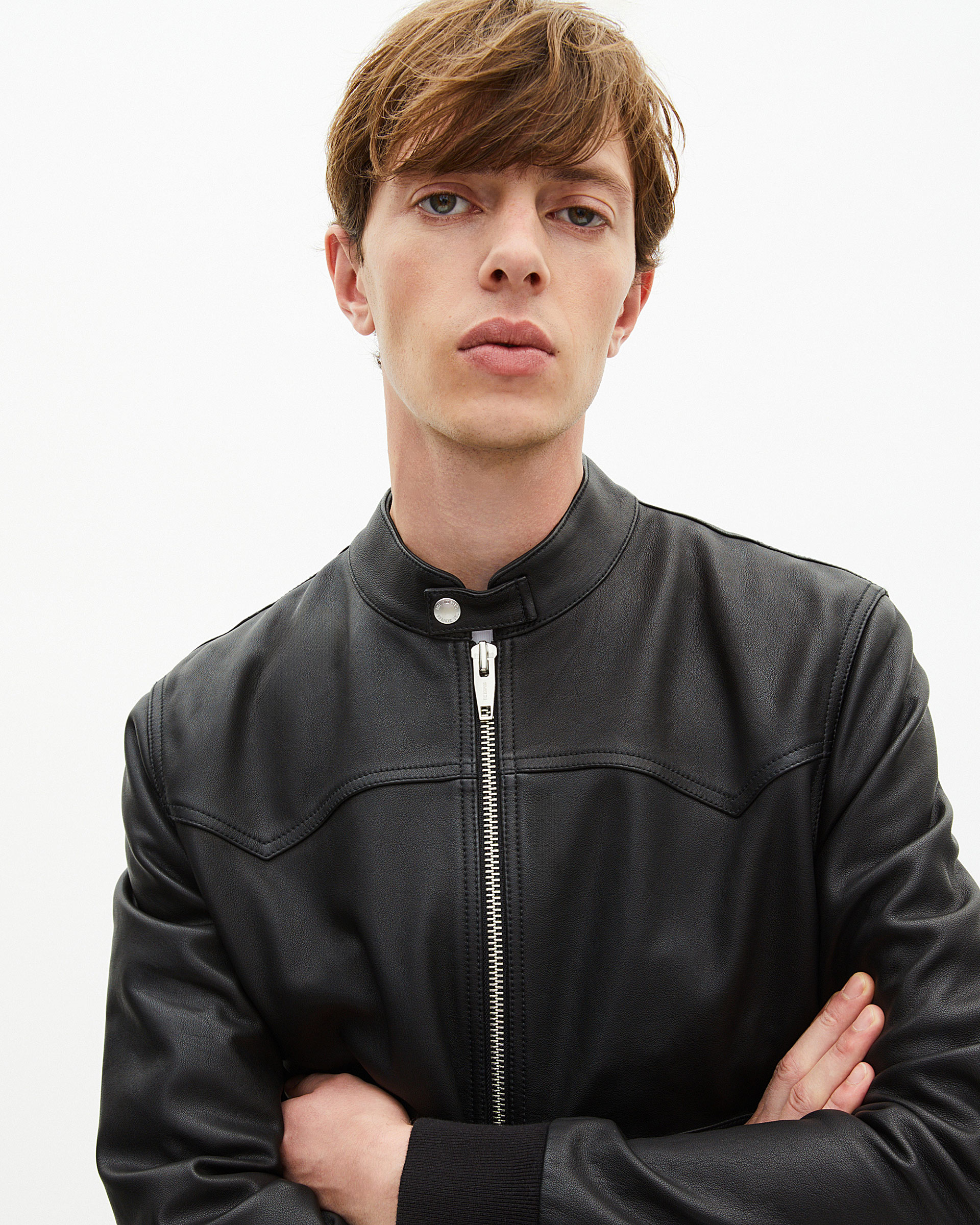Black leather jacket