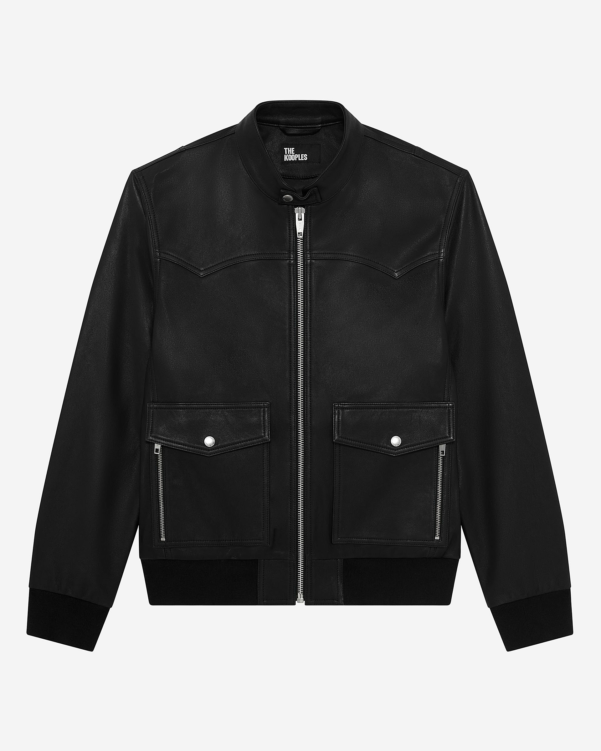 Black leather jacket