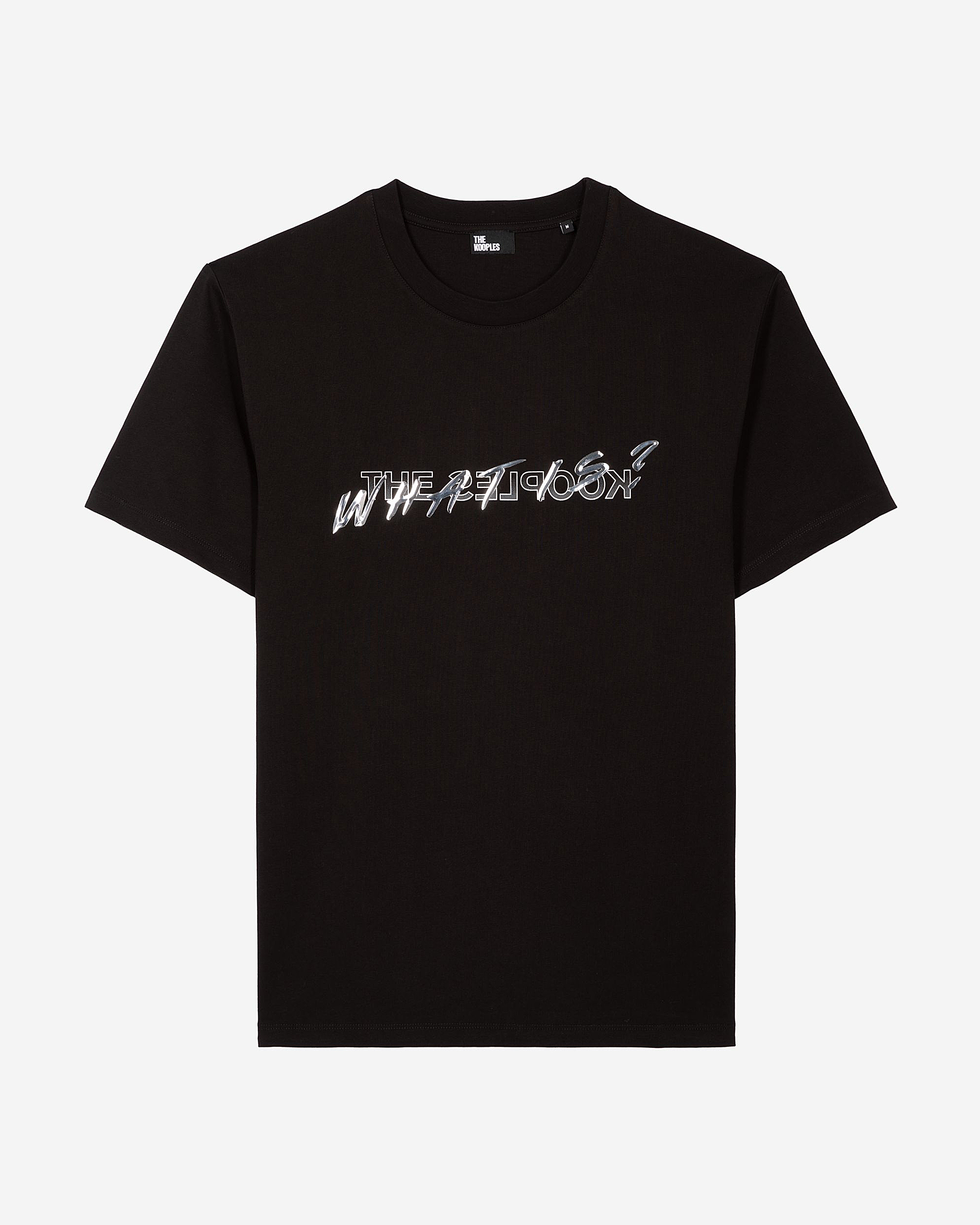 Black Metallic 'What Is' T-shirt