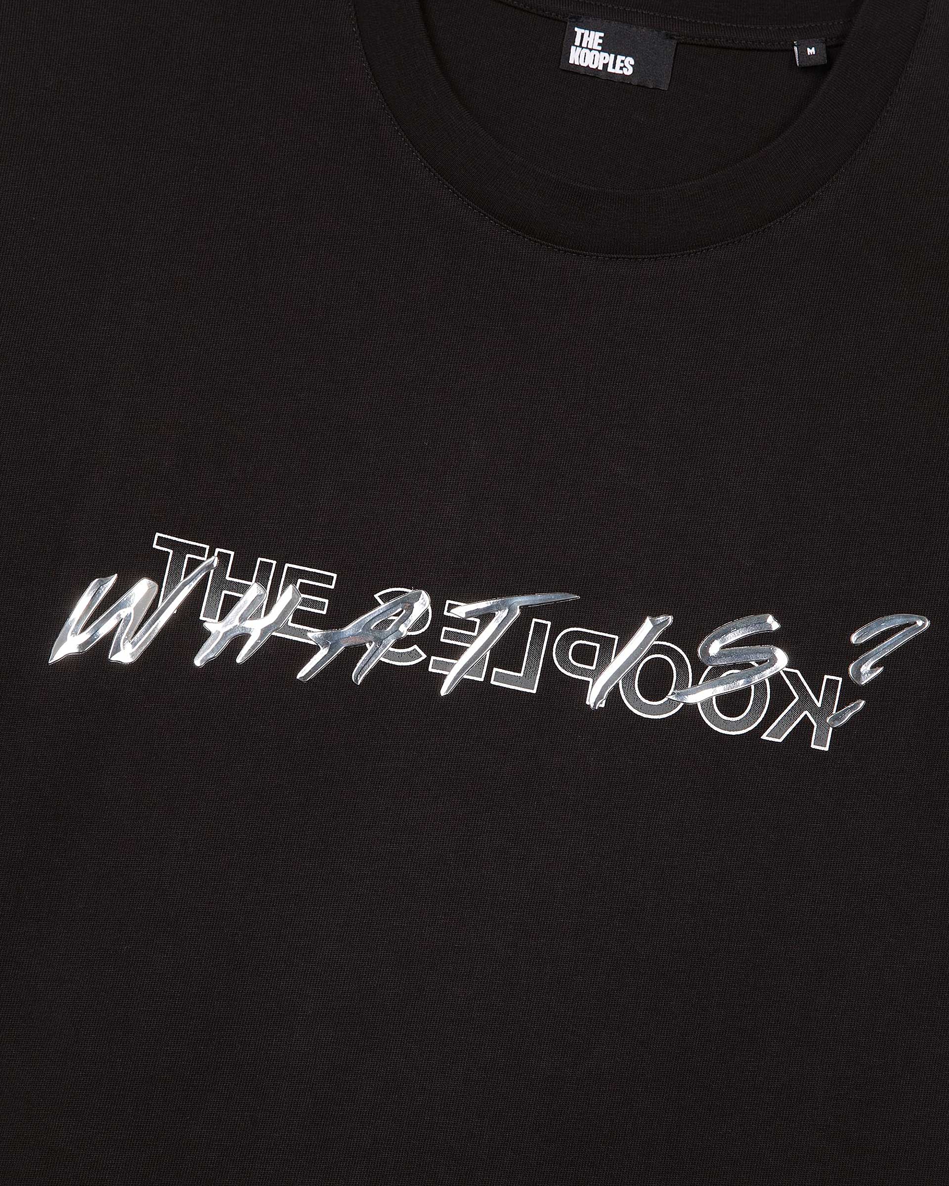 Black Metallic 'What Is' T-shirt