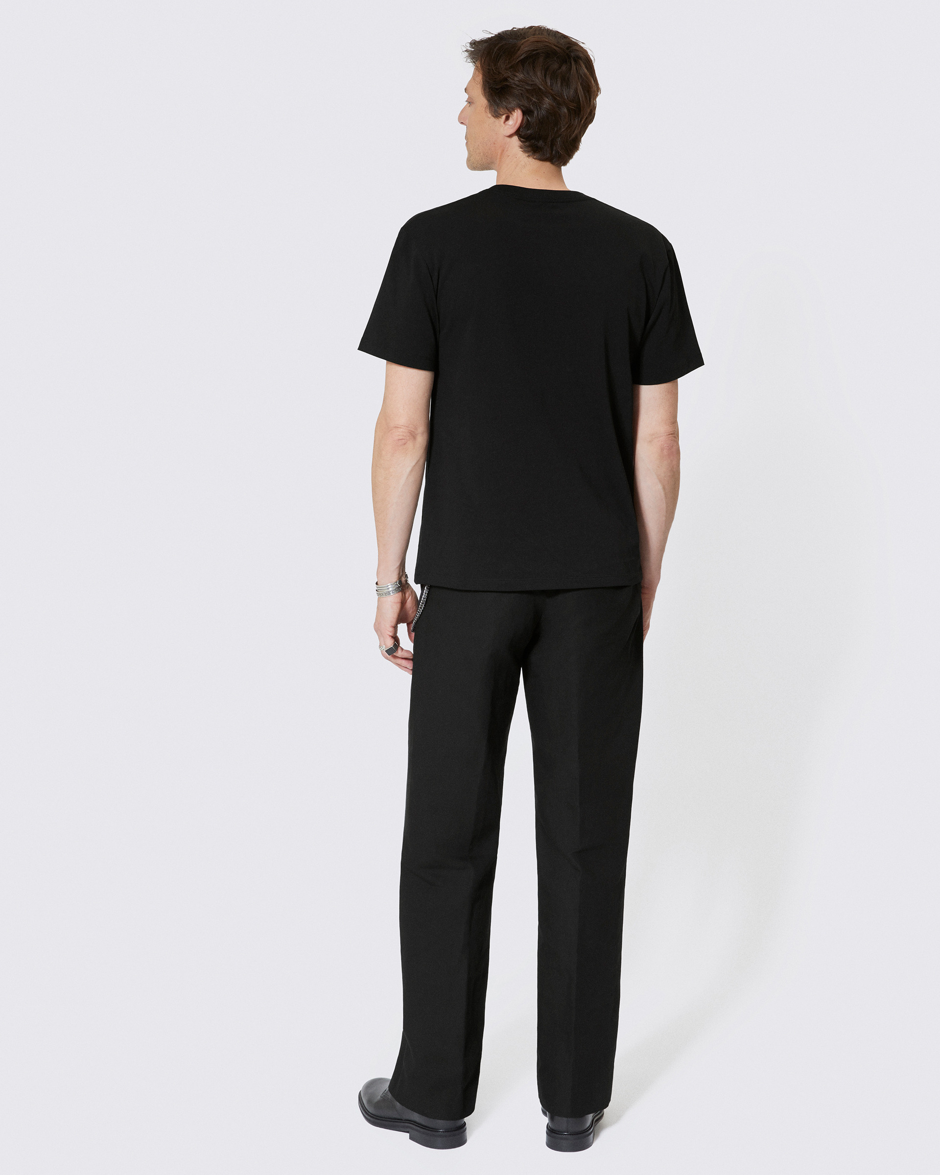 T-shirt with black cut-out logo
