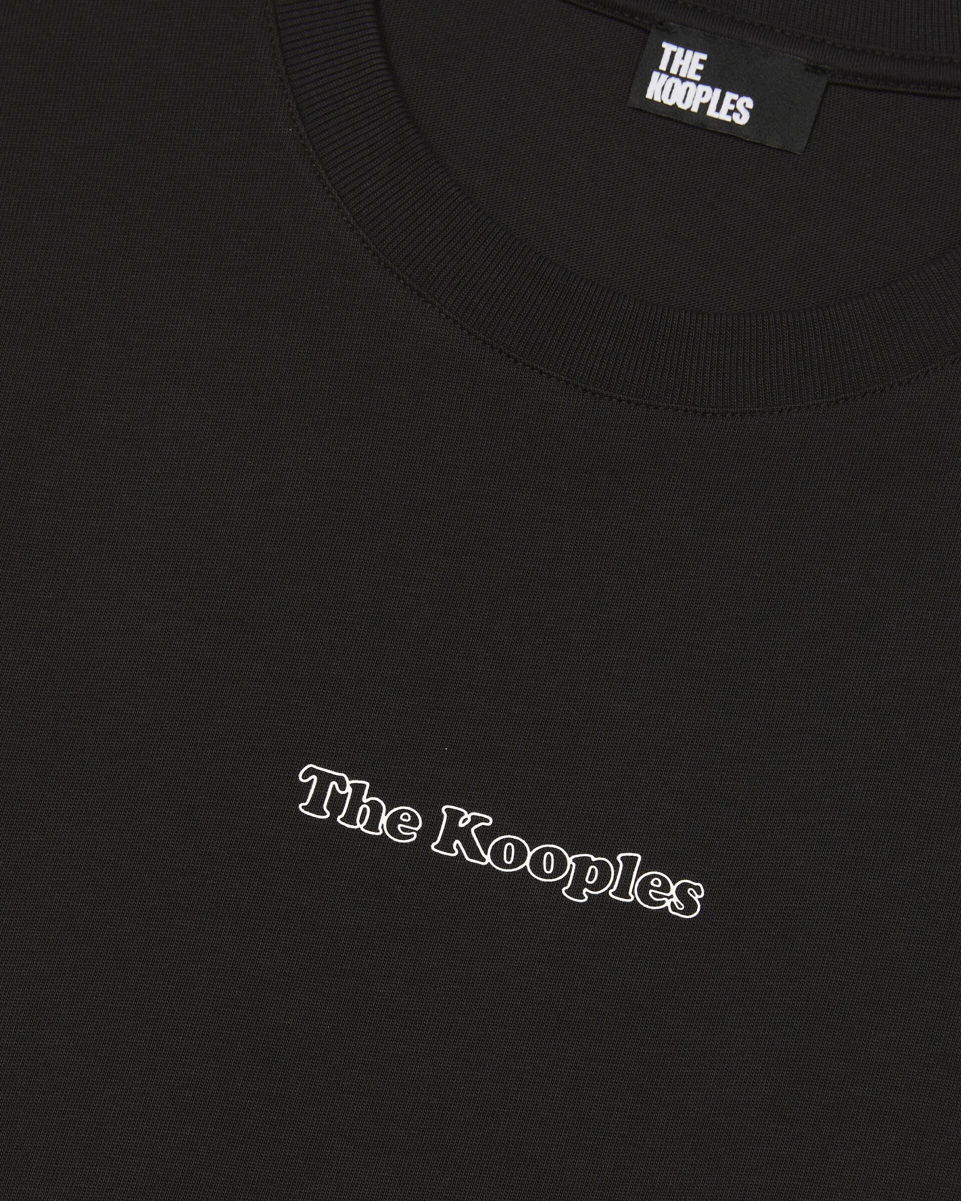 T-shirt with black cut-out logo