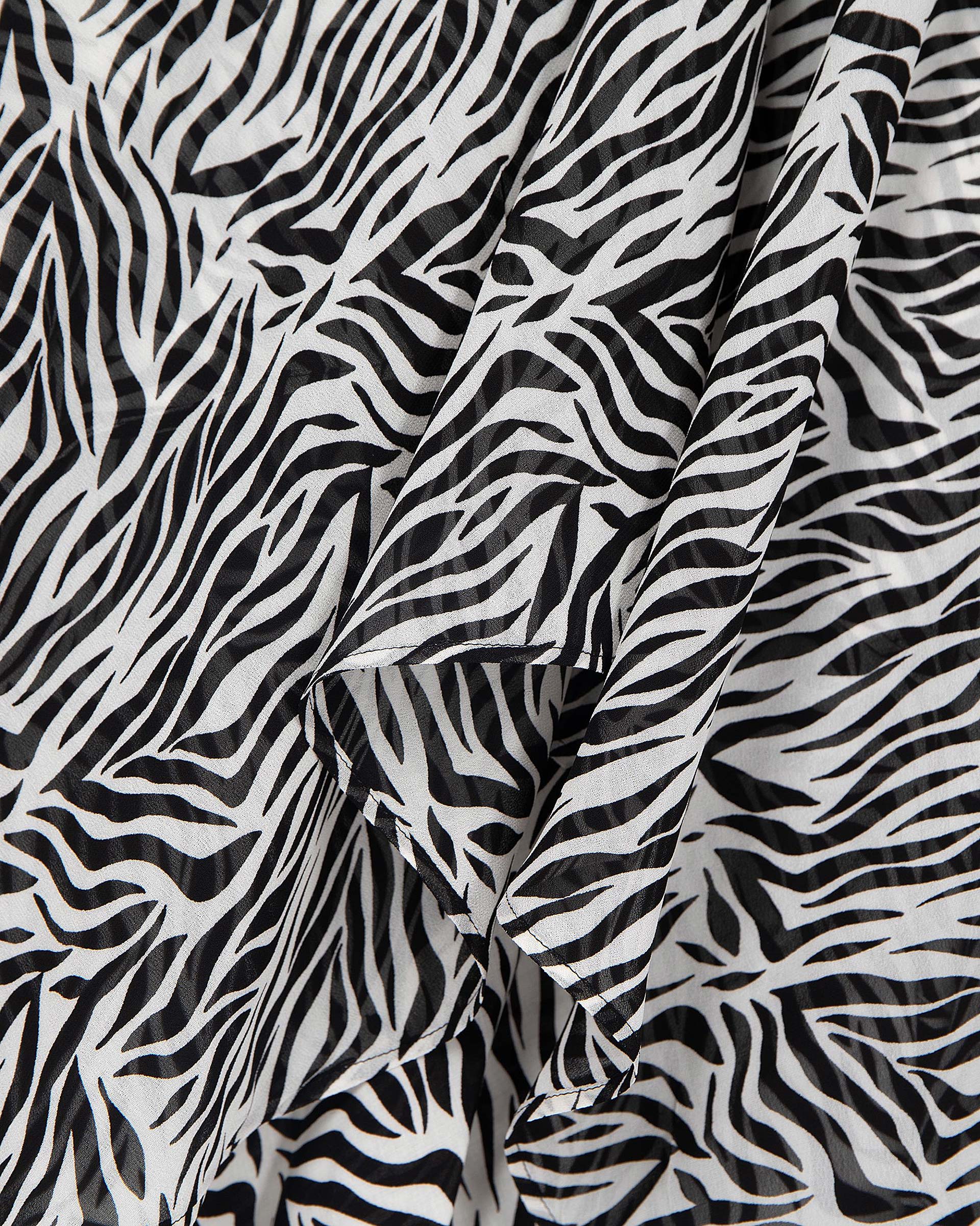 Long zebra print skirt