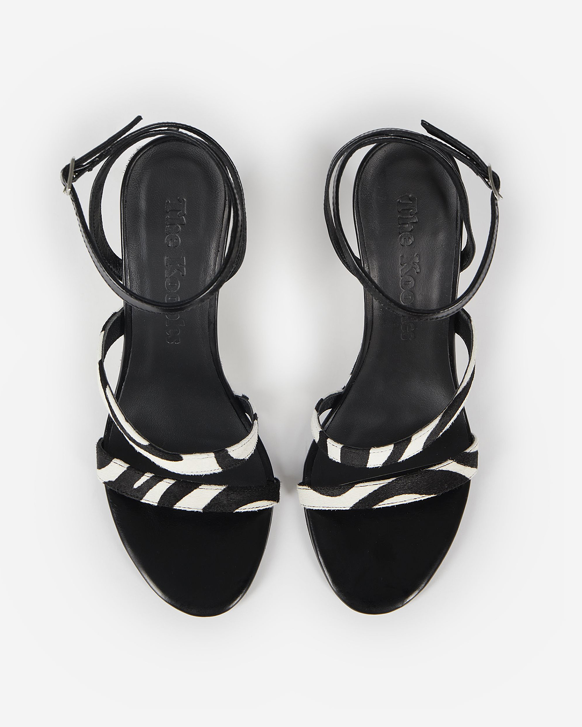 Zebra foal-effect wedge-heeled sandals