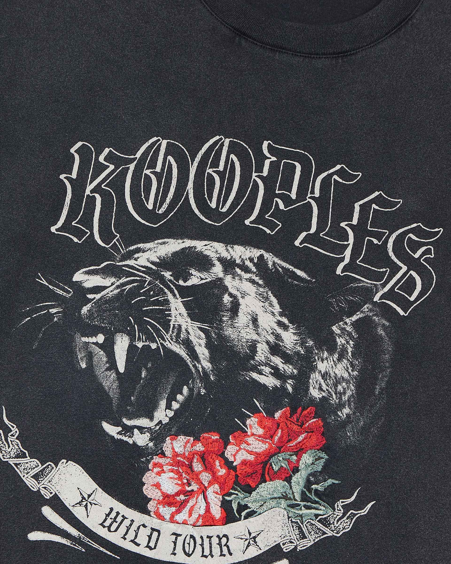 T-shirt with black screen print