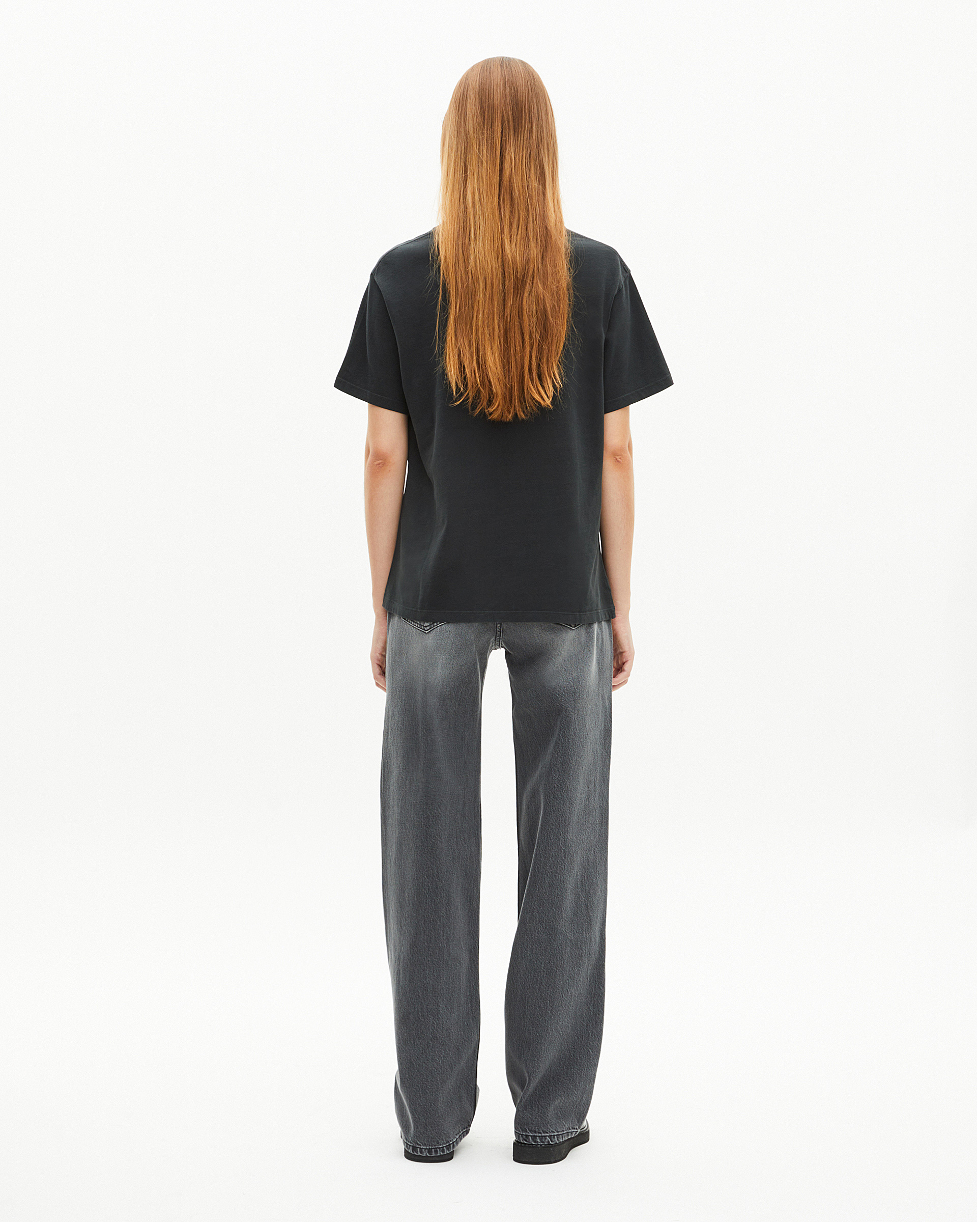 T-shirt with black screen print