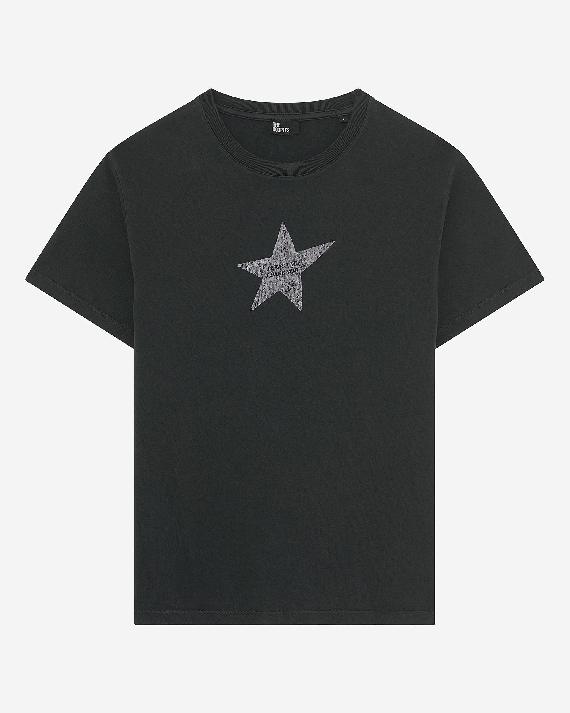 T-shirt with black screen print
