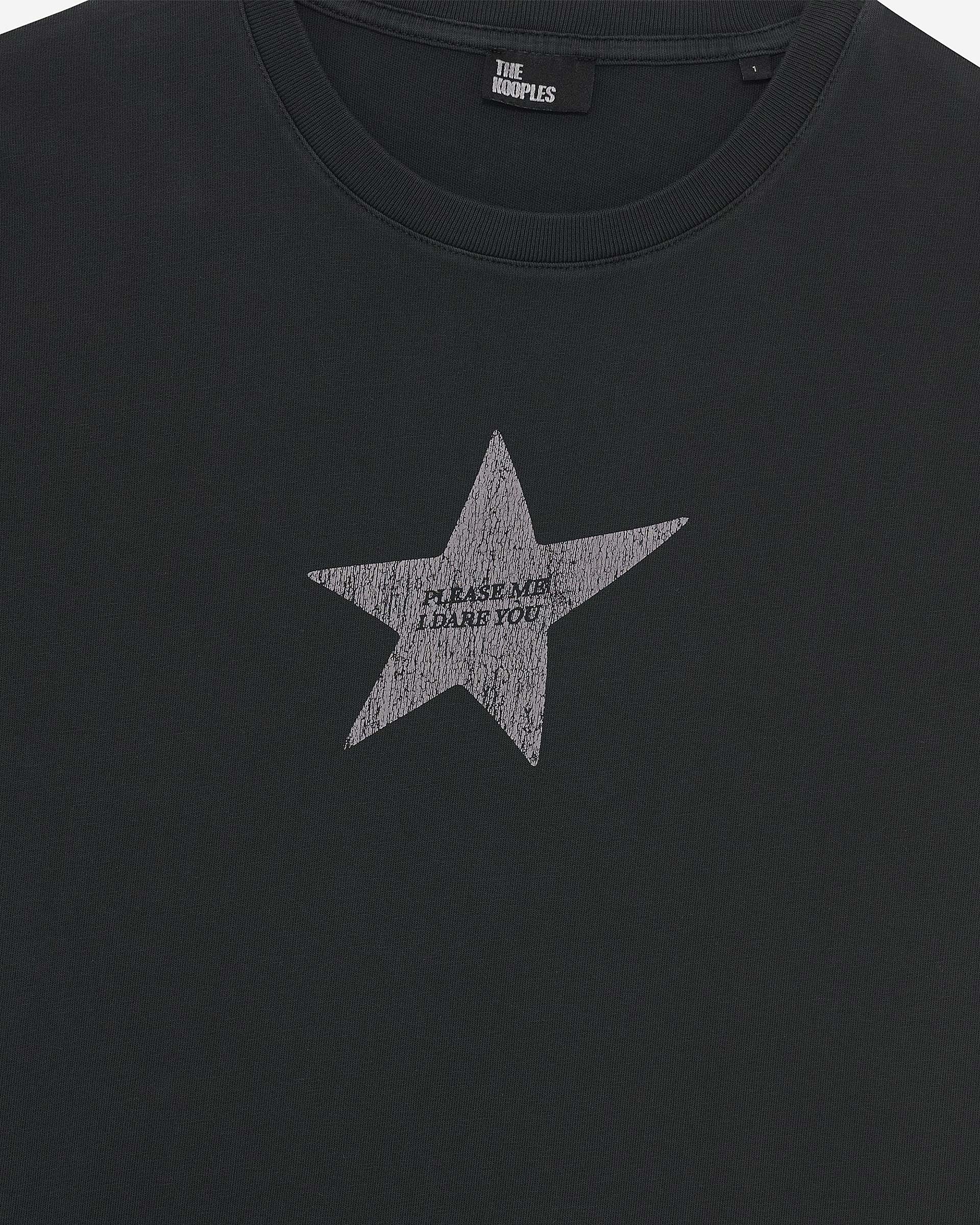 T-shirt with black screen print