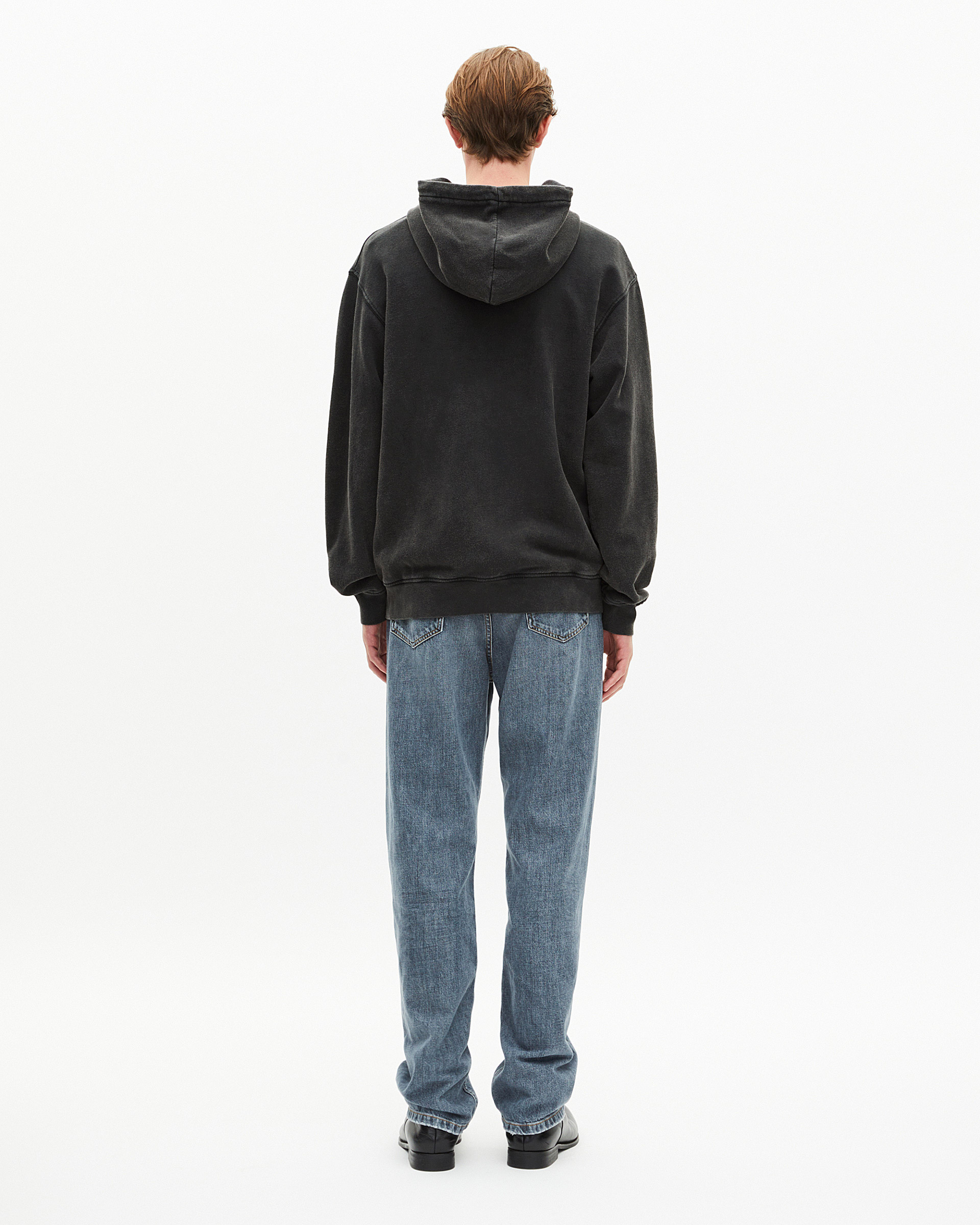 Zipped sweatshirt with black silk-screen print