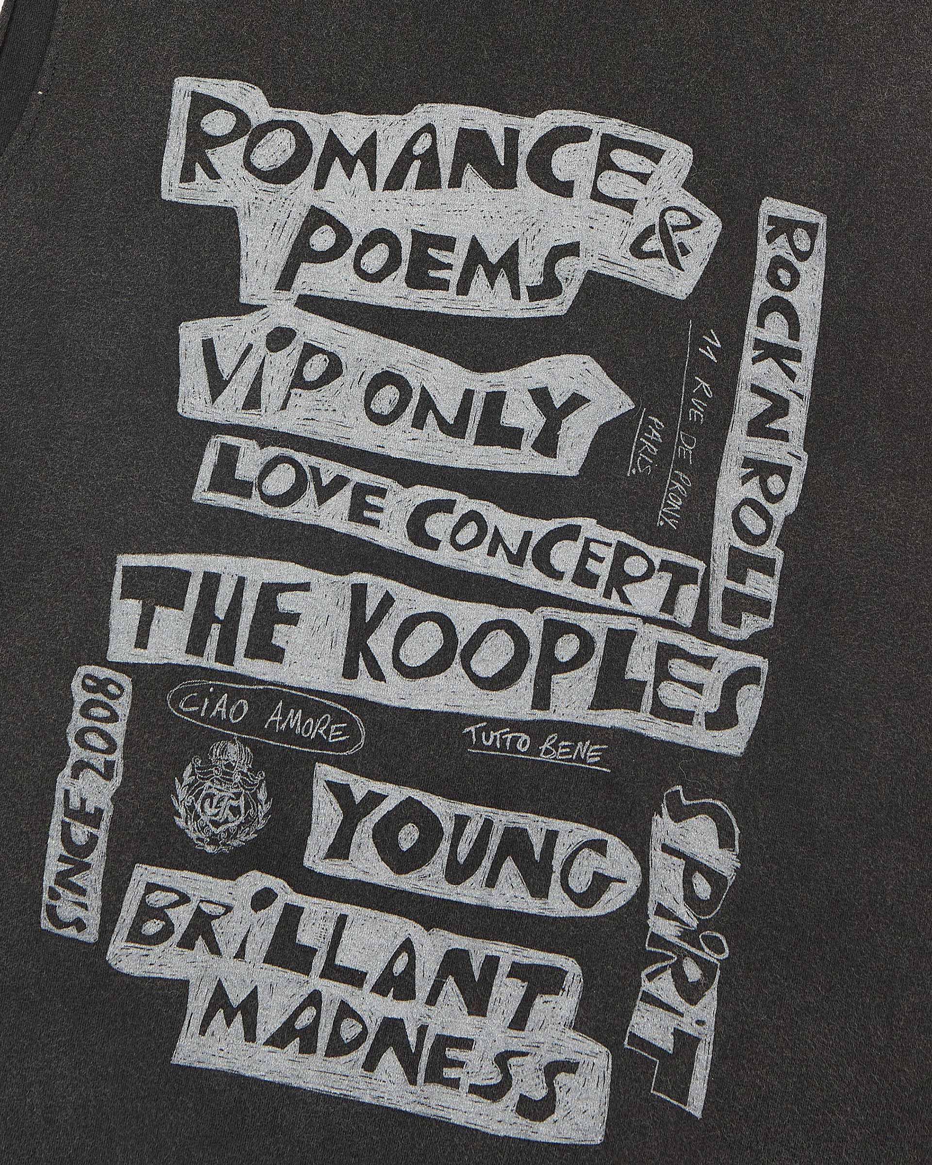 Tank top with faded black screen print