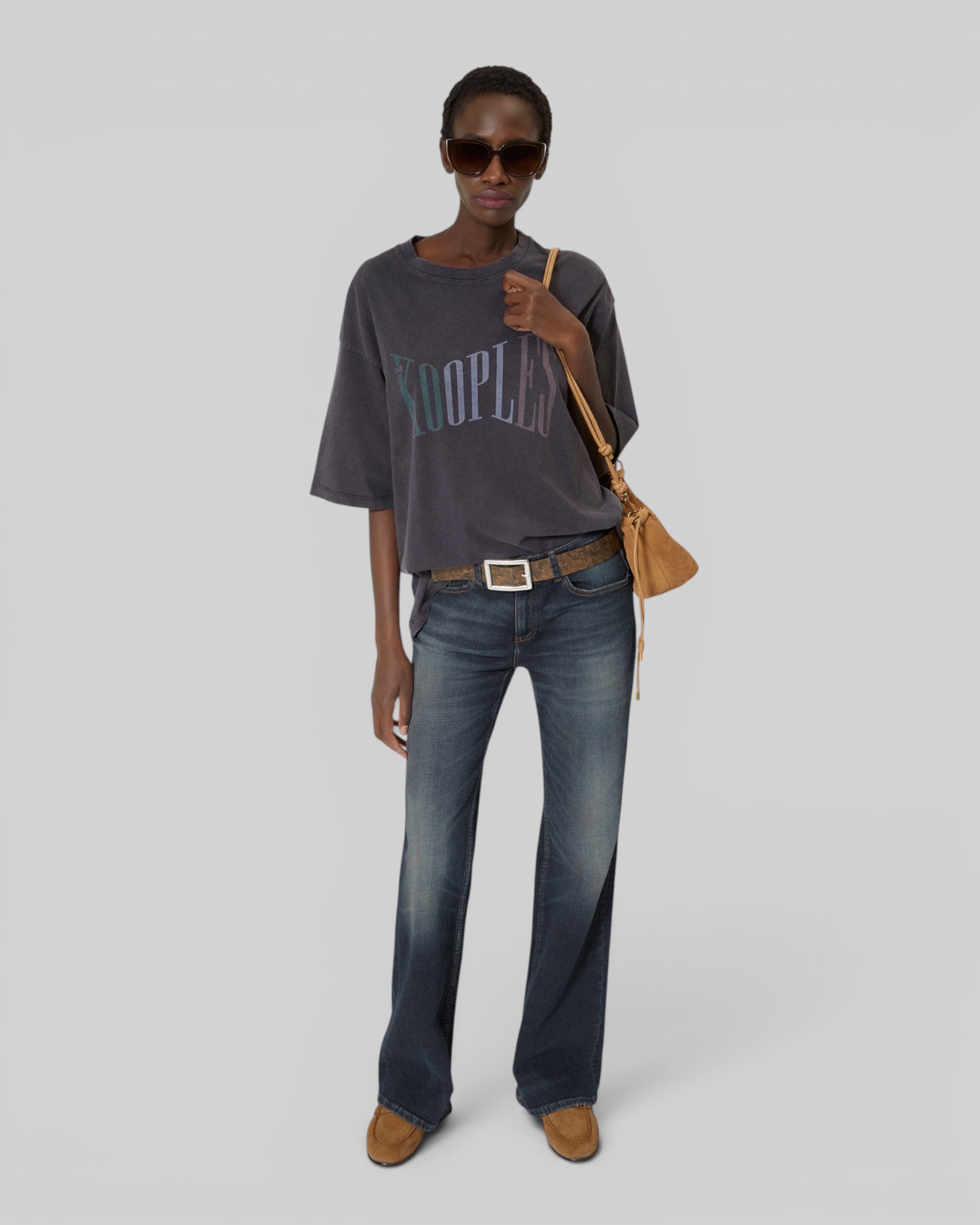 Oversized t-shirt with faded black screen print