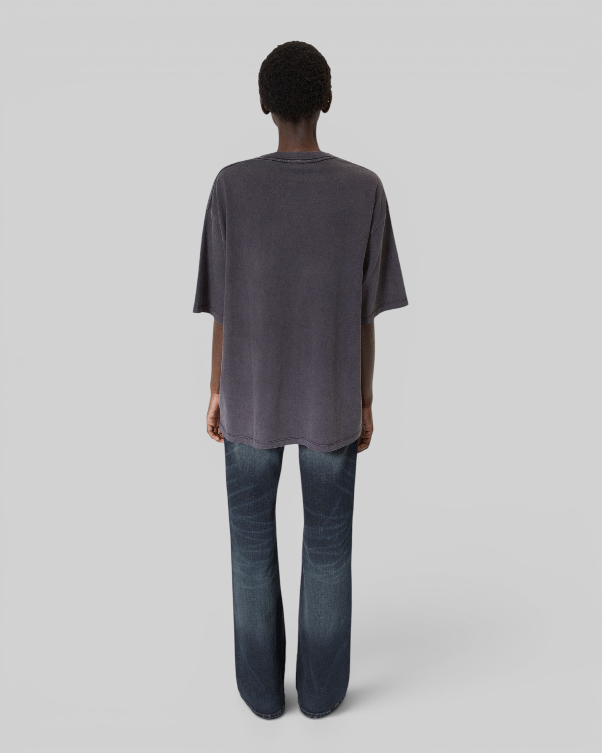 Oversized t-shirt with faded black screen print