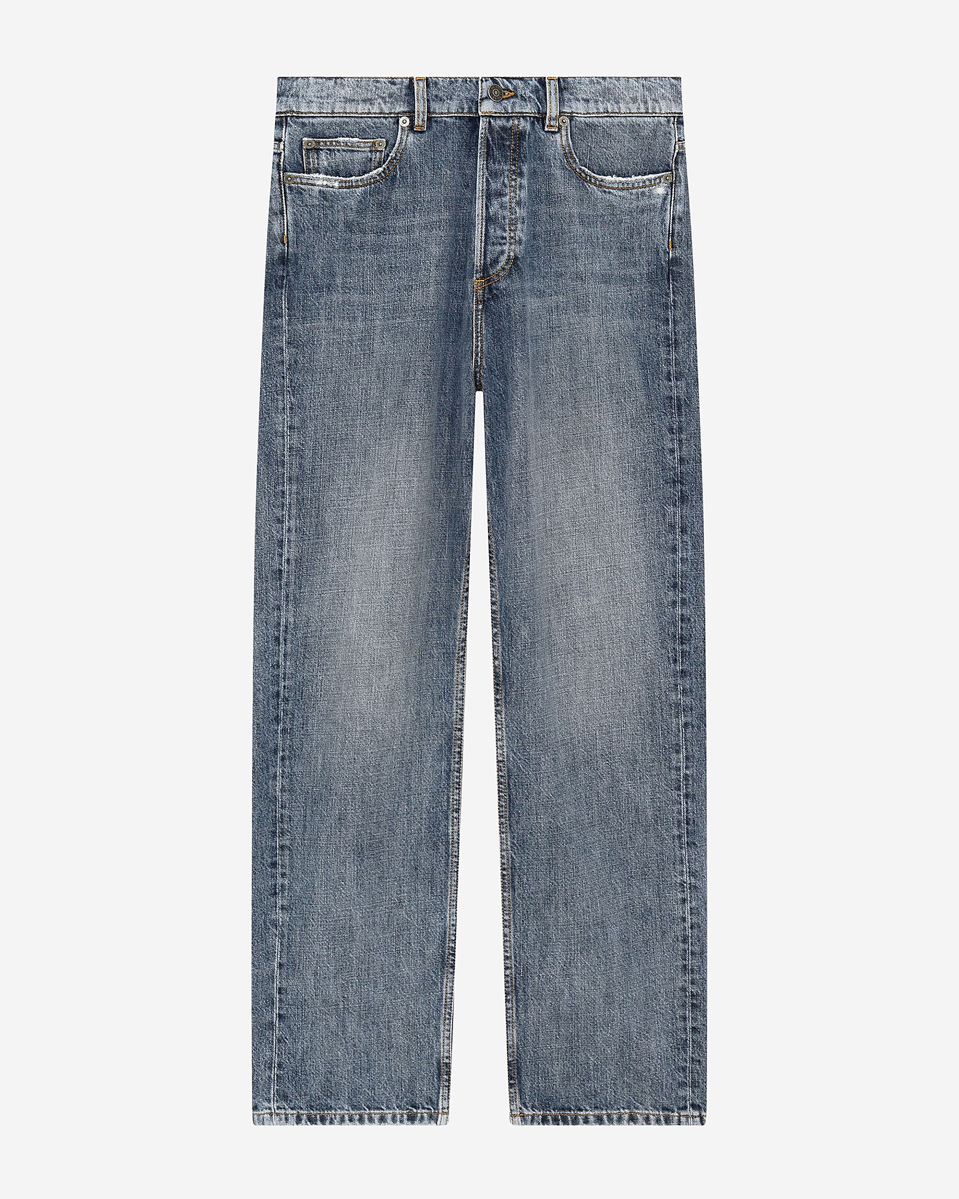 Blue-grey straight jeans