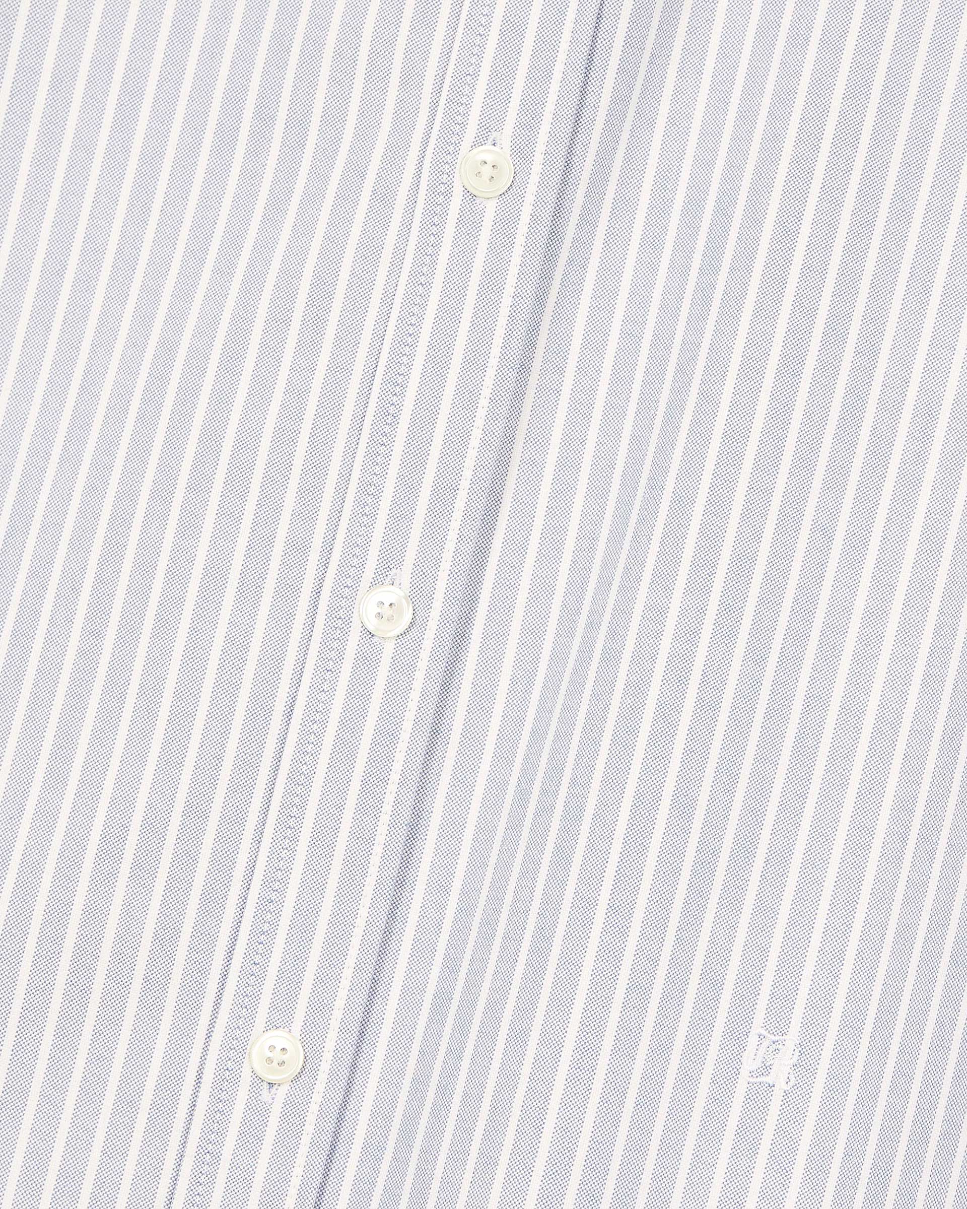 Blue striped shirt with contrasting collar
