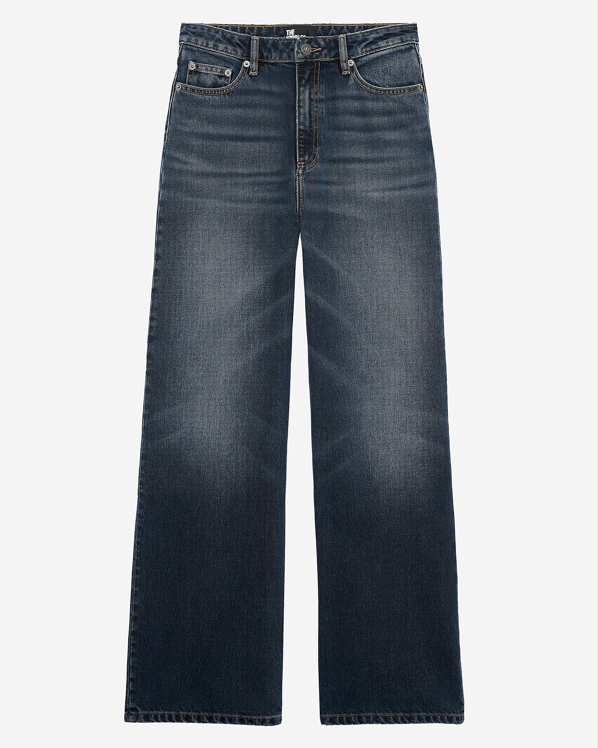 Blue wide-leg jeans