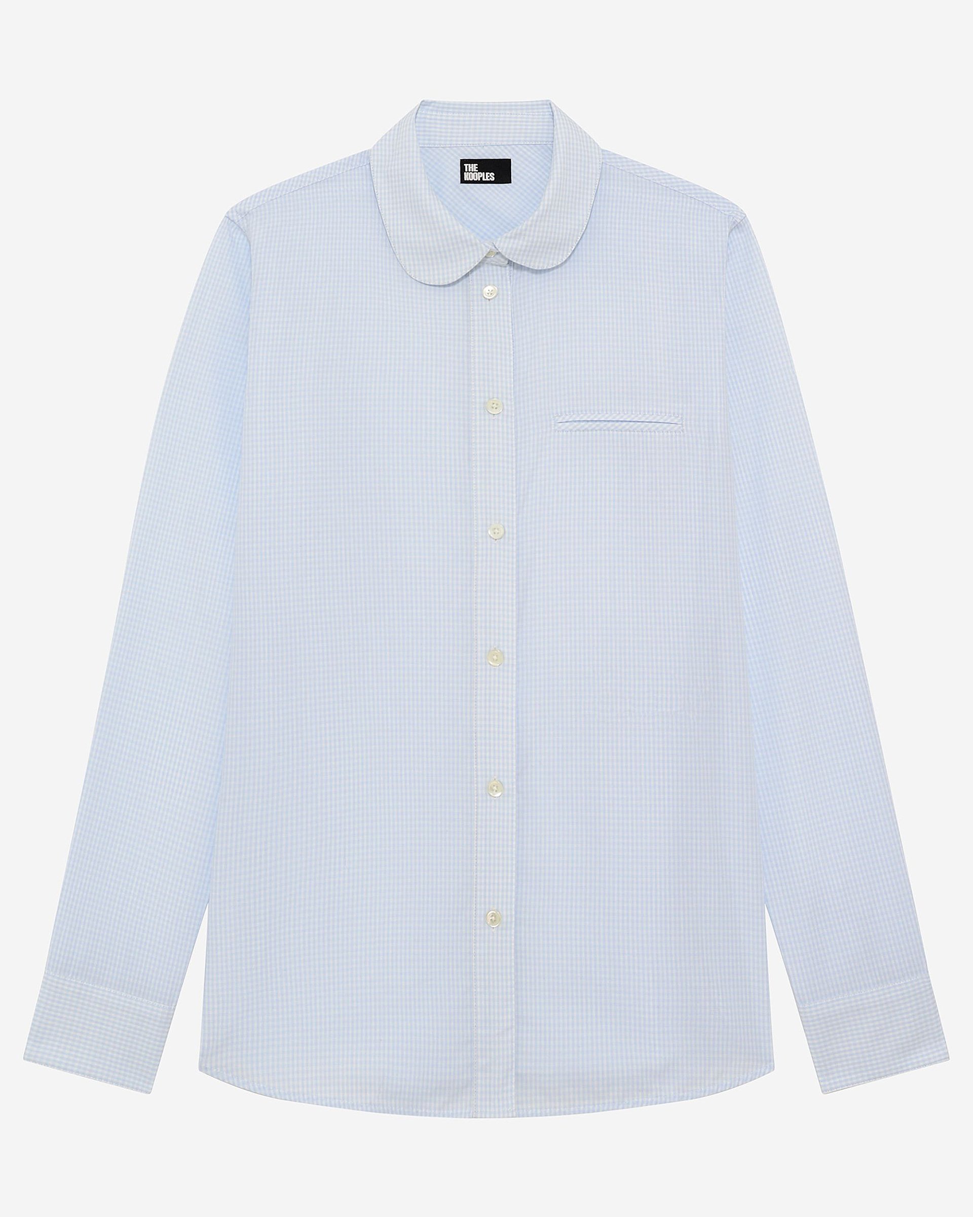 Light blue micro check shirt