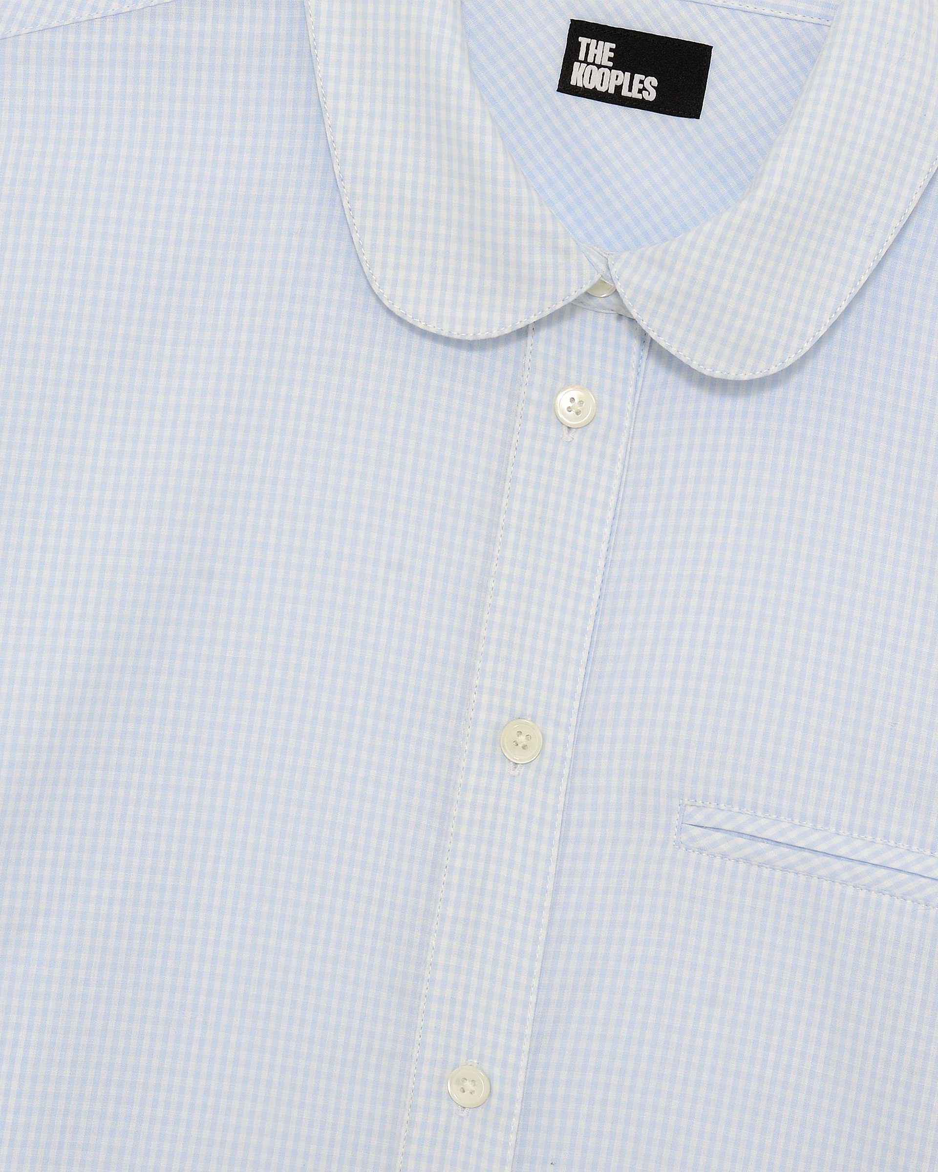 Light blue micro check shirt