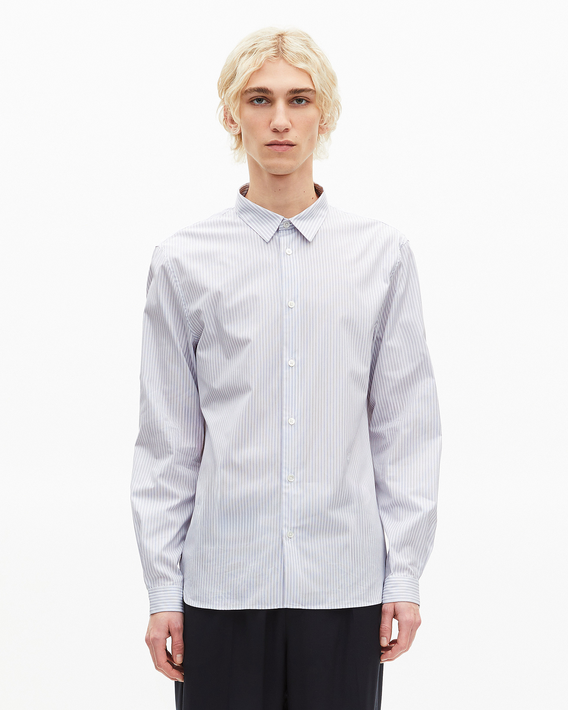 Light blue pinstripe shirt