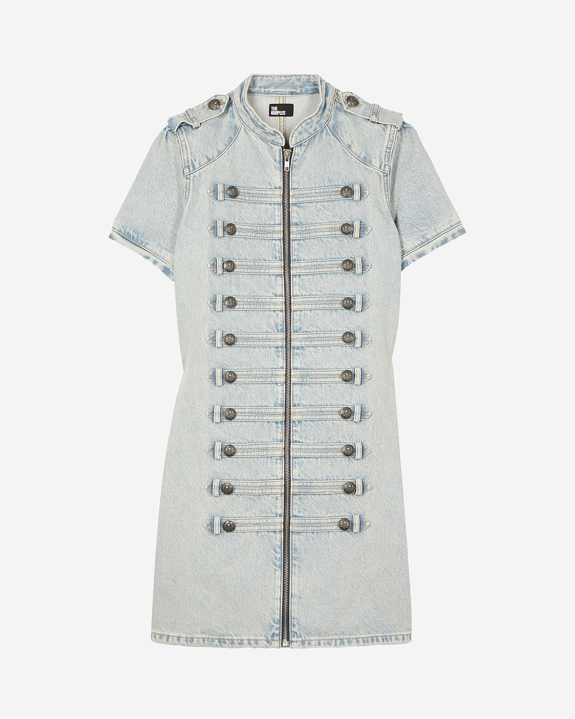 Blue denim short dress