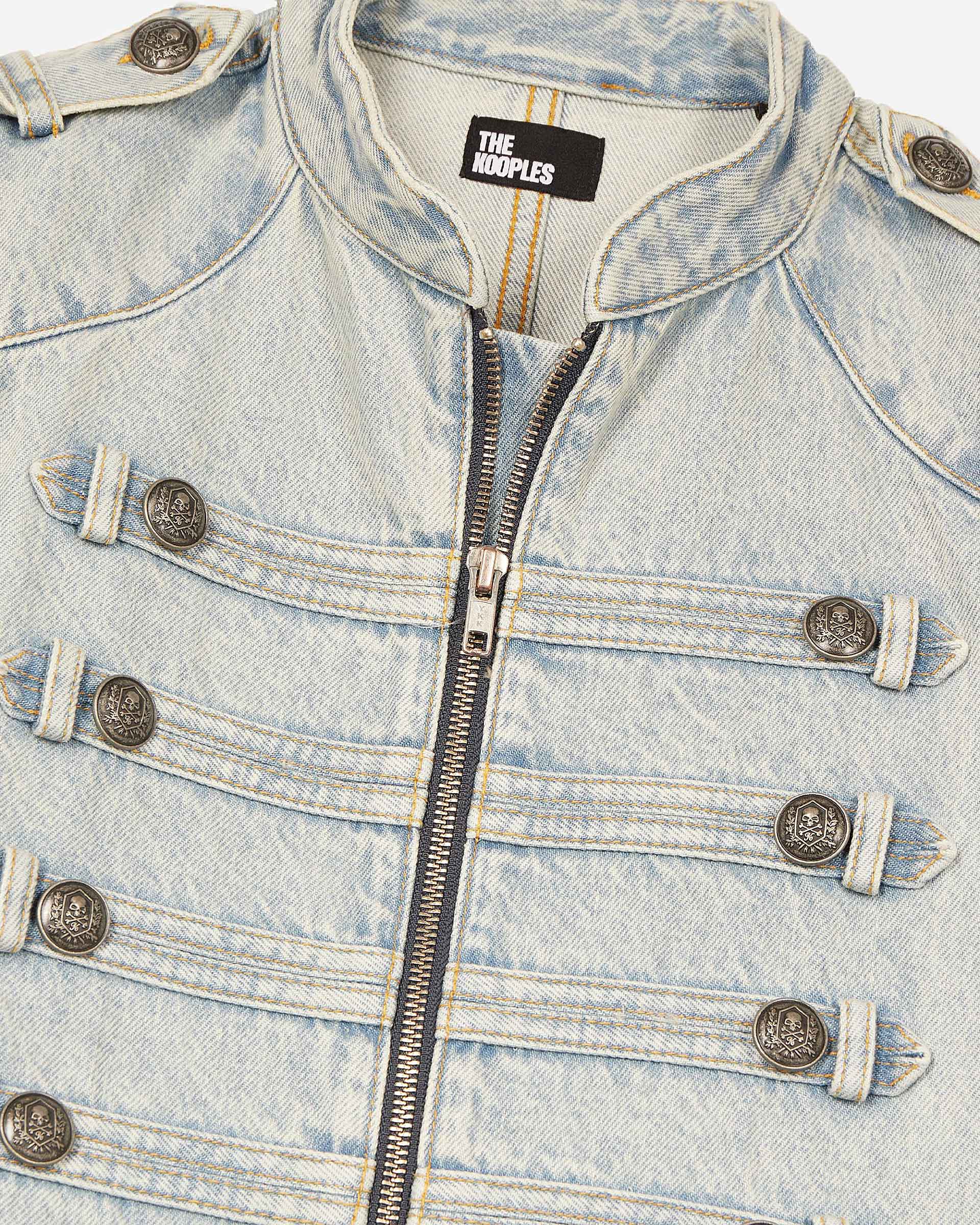 Blue denim short dress