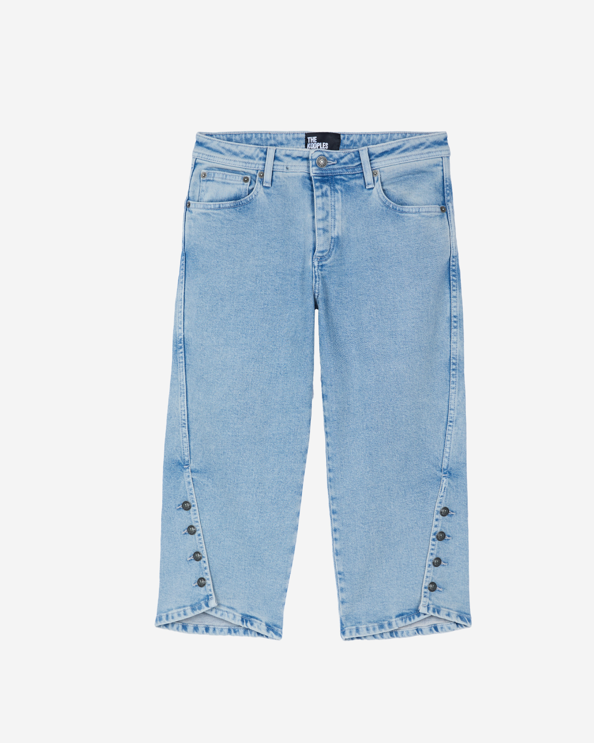 Blue denim capri
