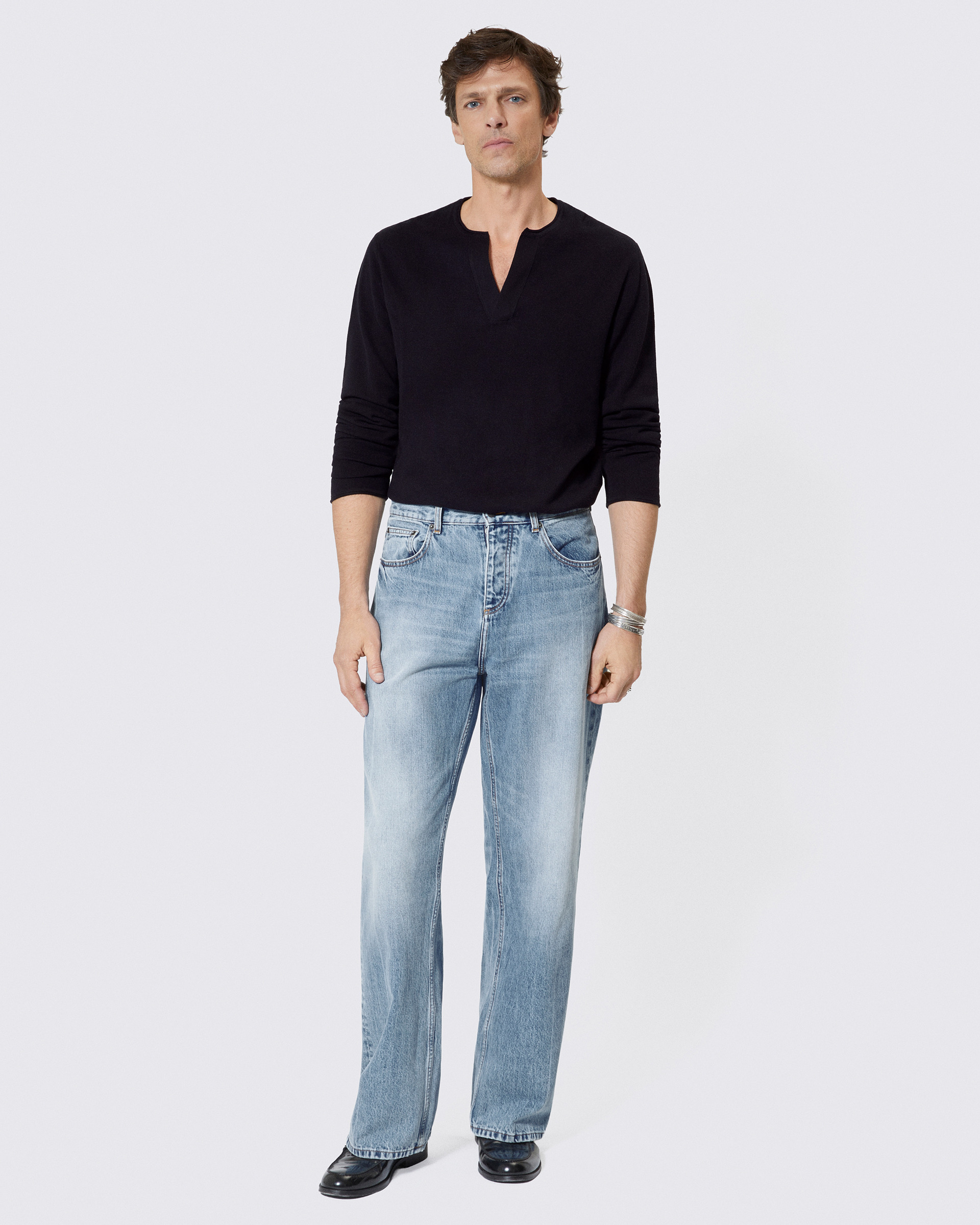 Light blue baggy jeans
