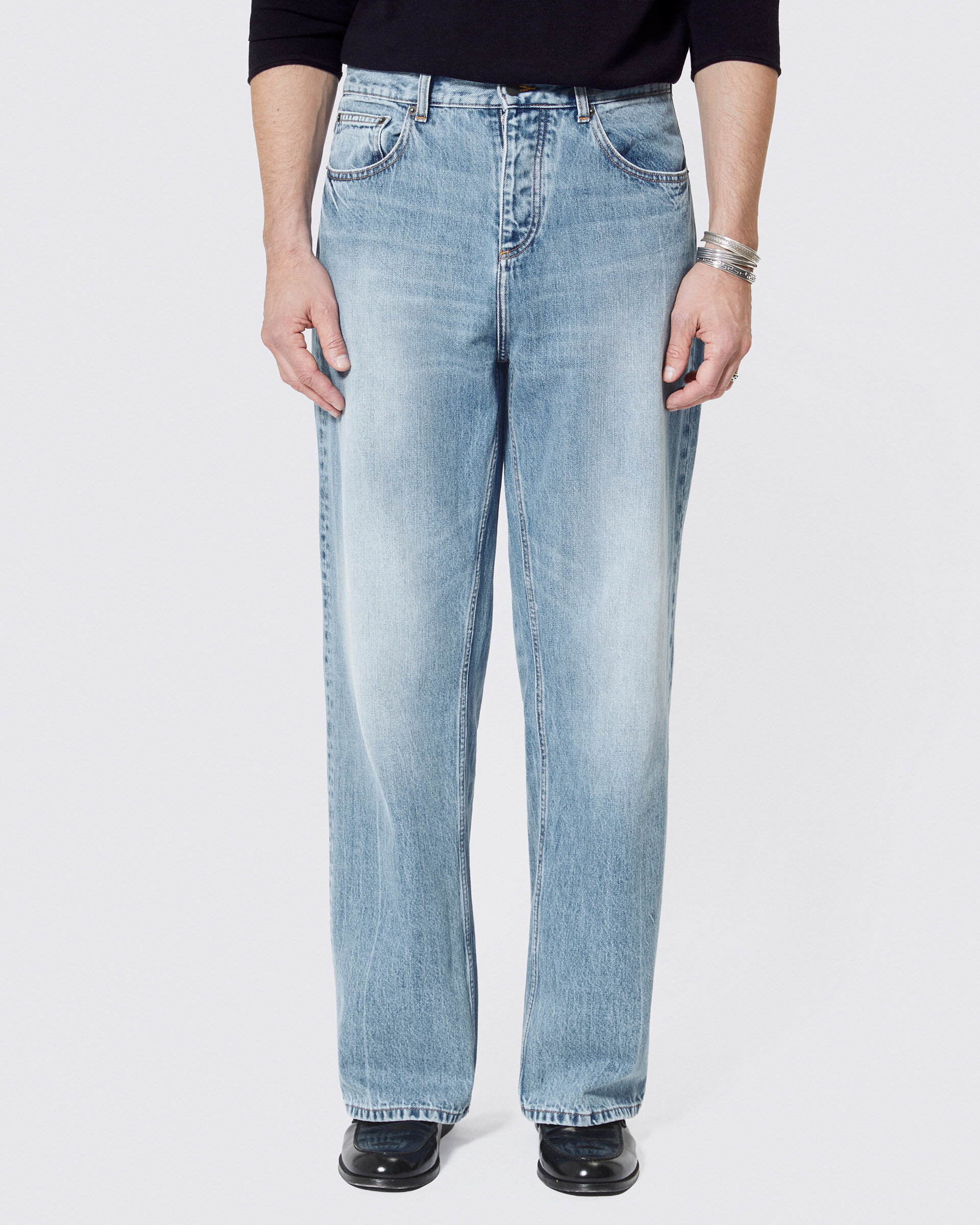 Light blue baggy jeans