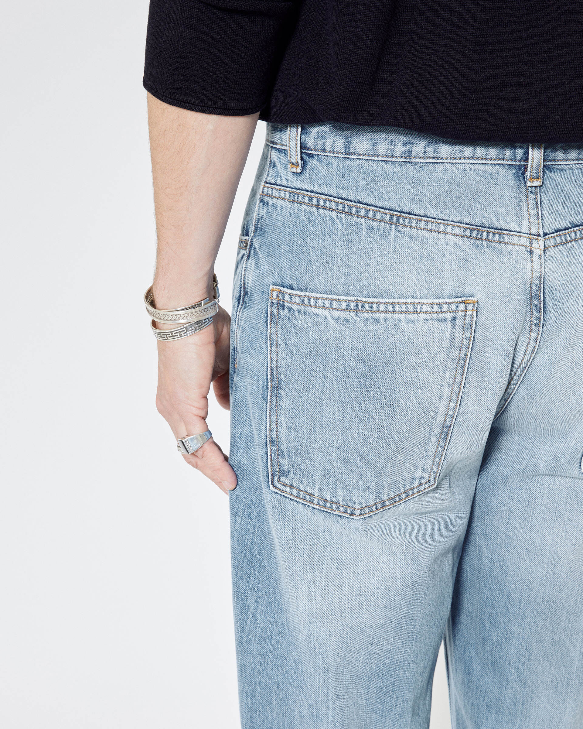 Light blue baggy jeans