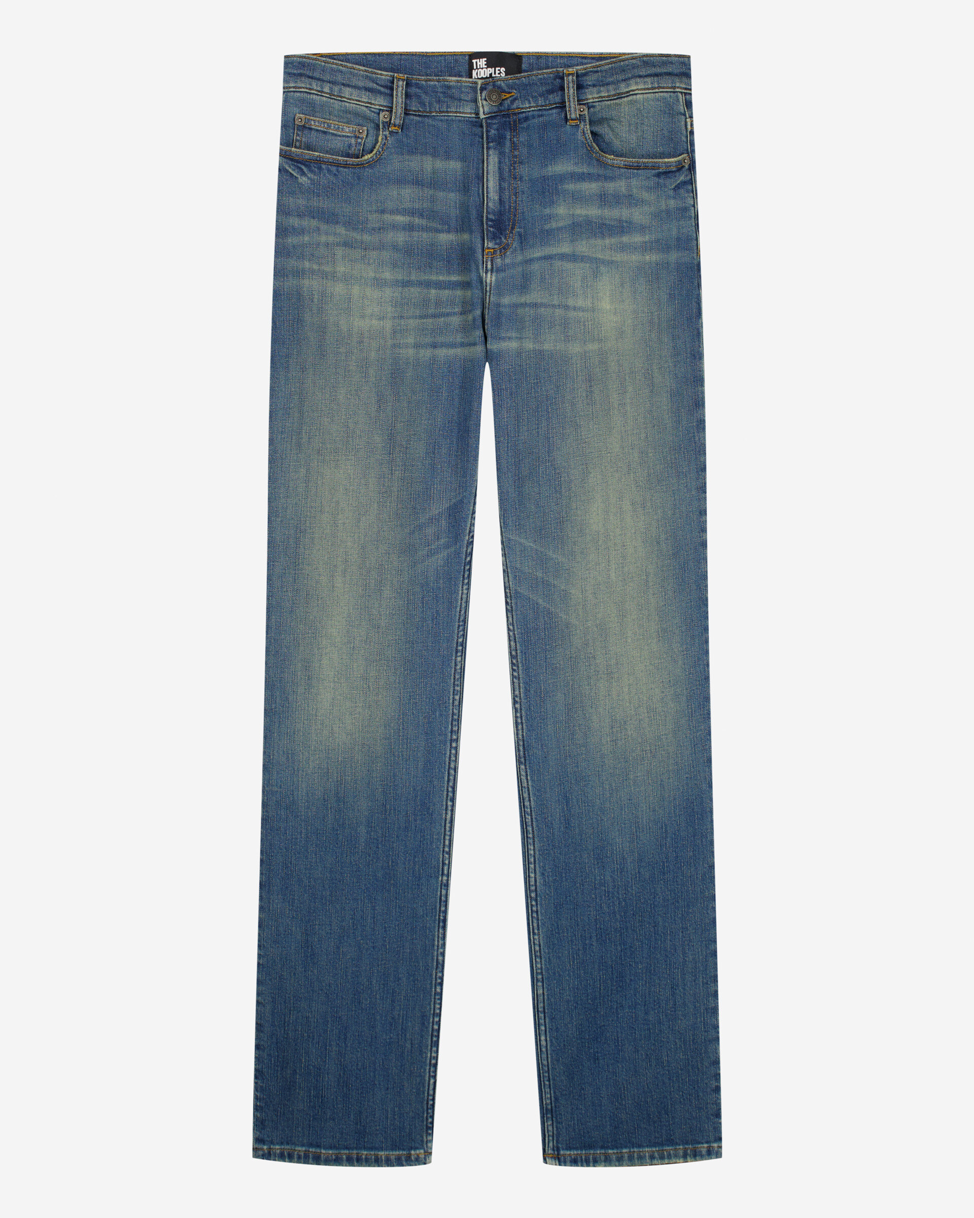 Medium blue washed slim jeans