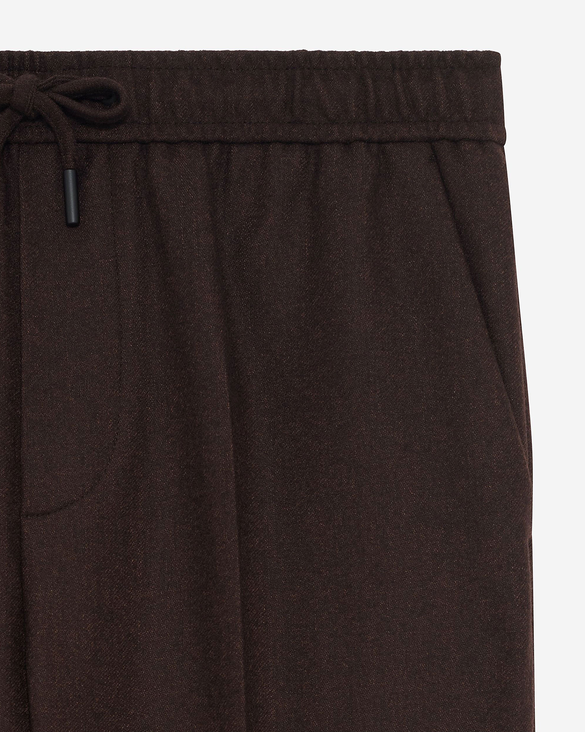 Brown wool straight pants