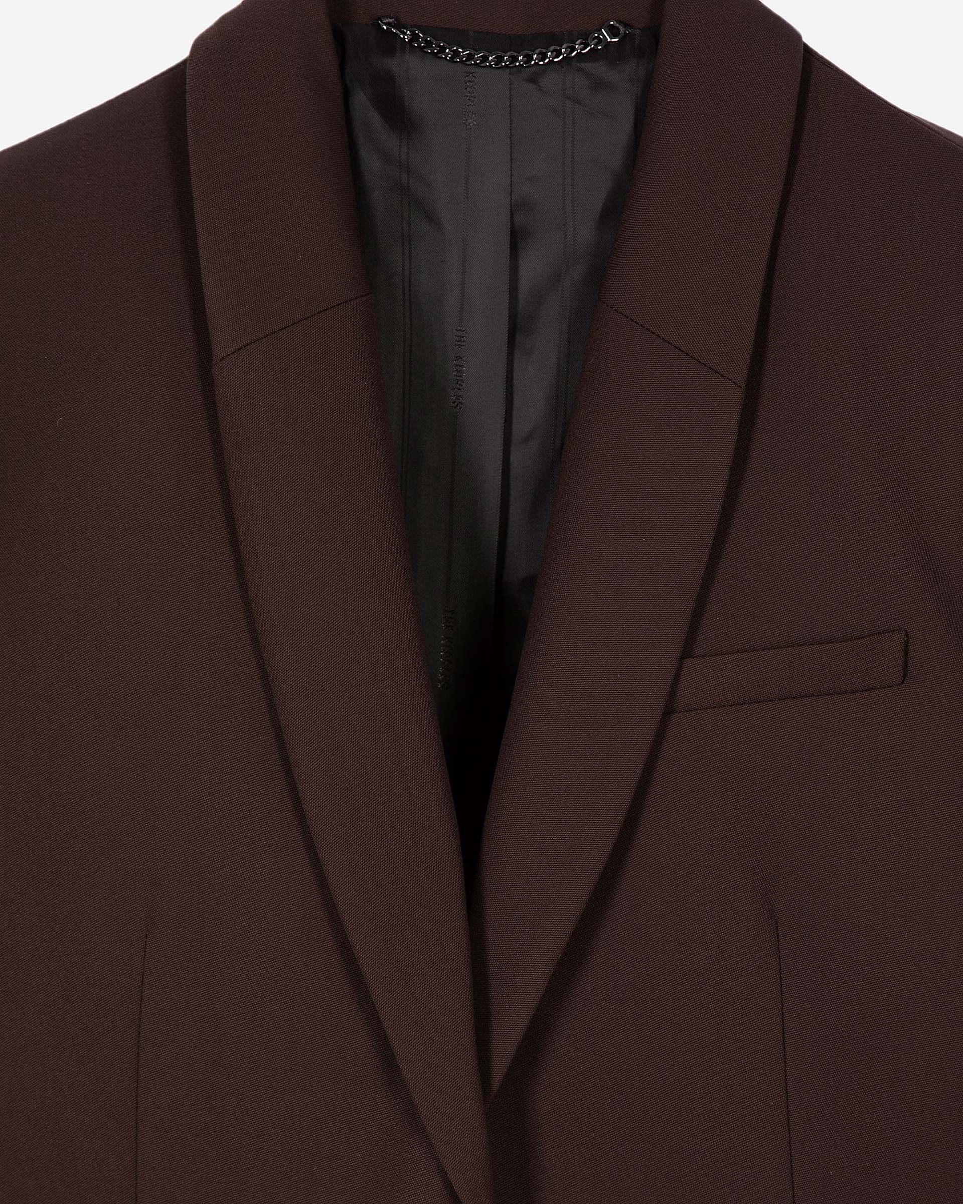 Brown wool-blend suit jacket
