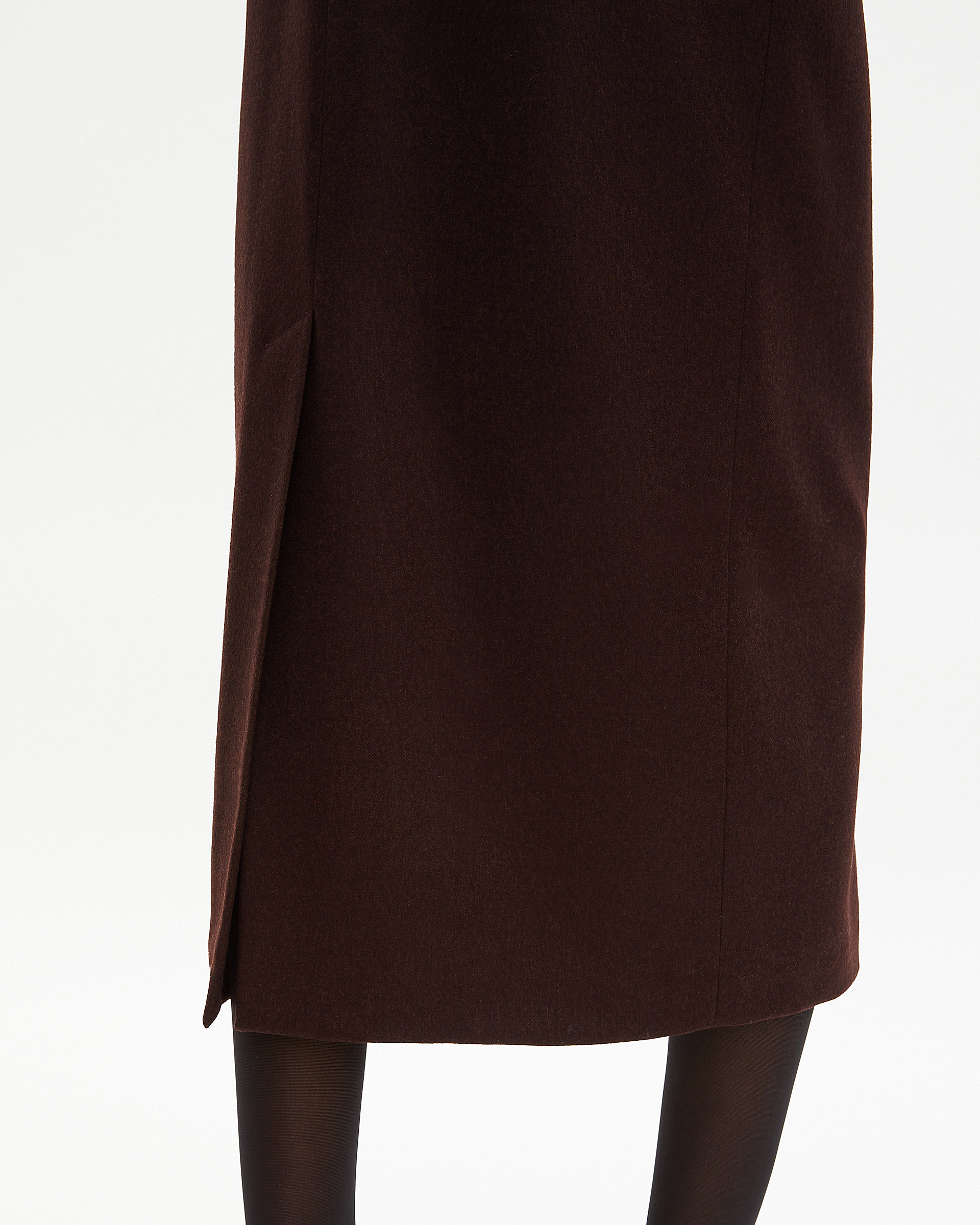 Long brown pencil skirt