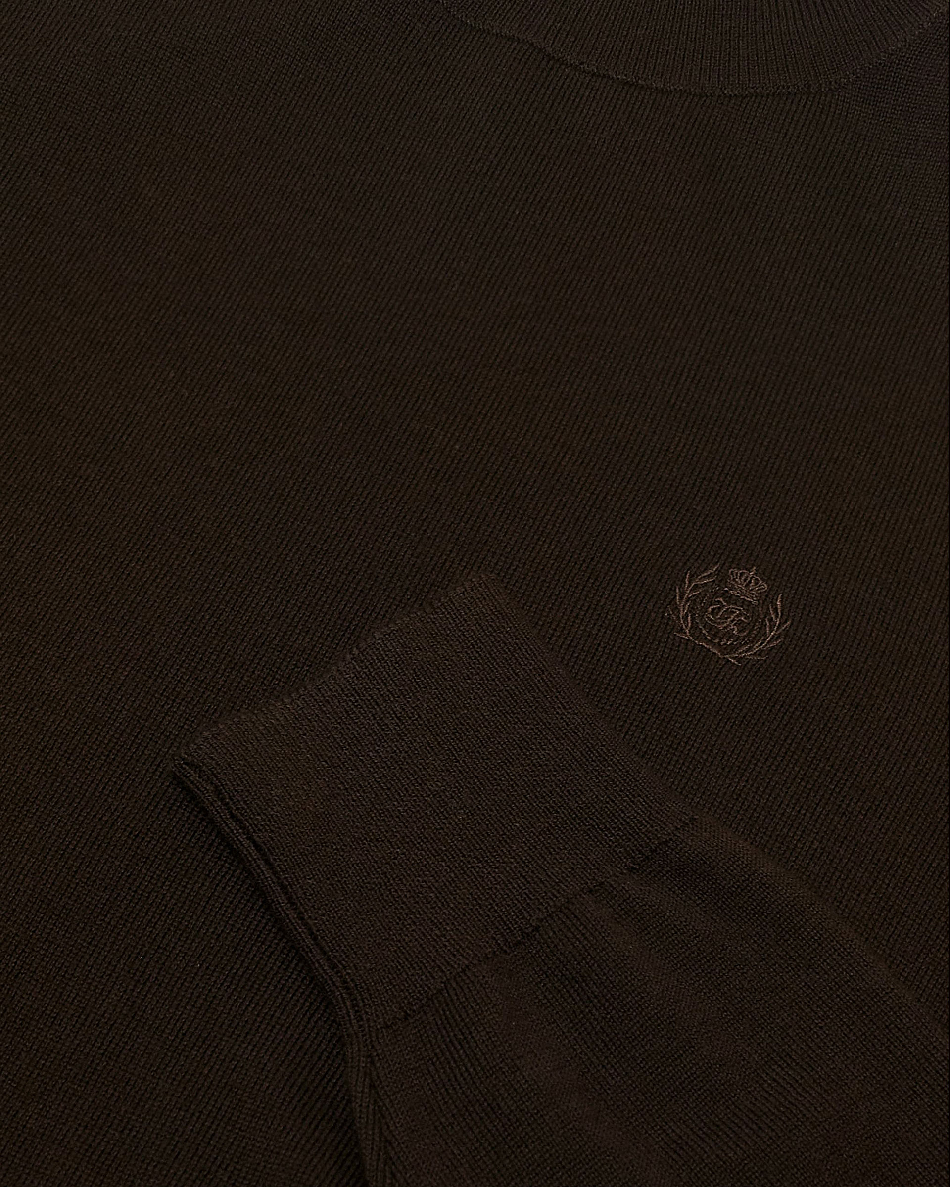 Brown merino wool turtleneck sweater
