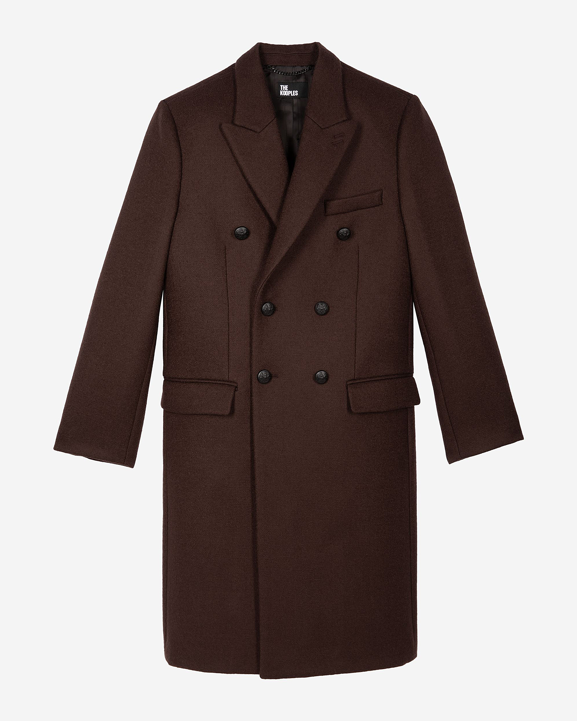 Long brown wool coat