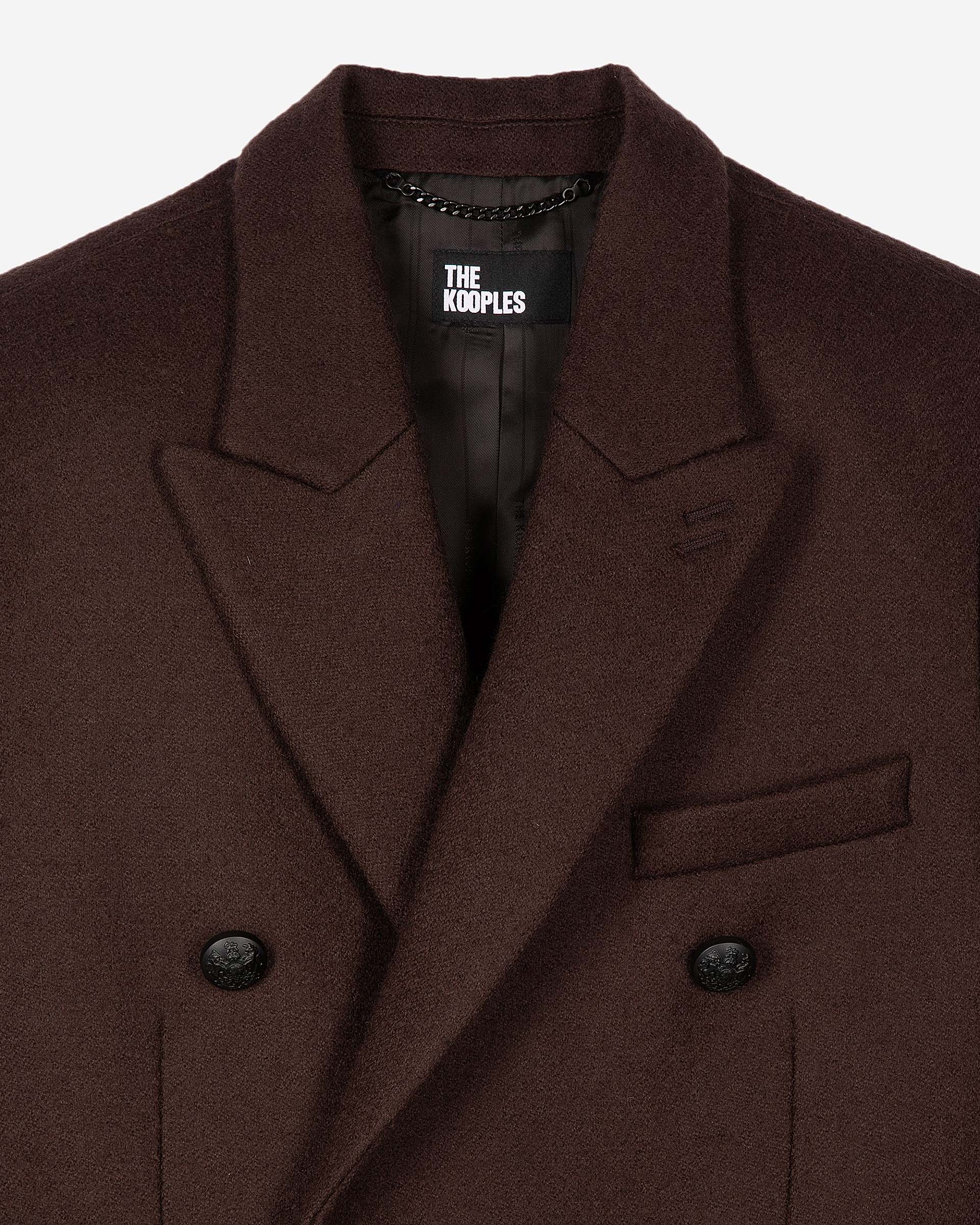 Long brown wool coat