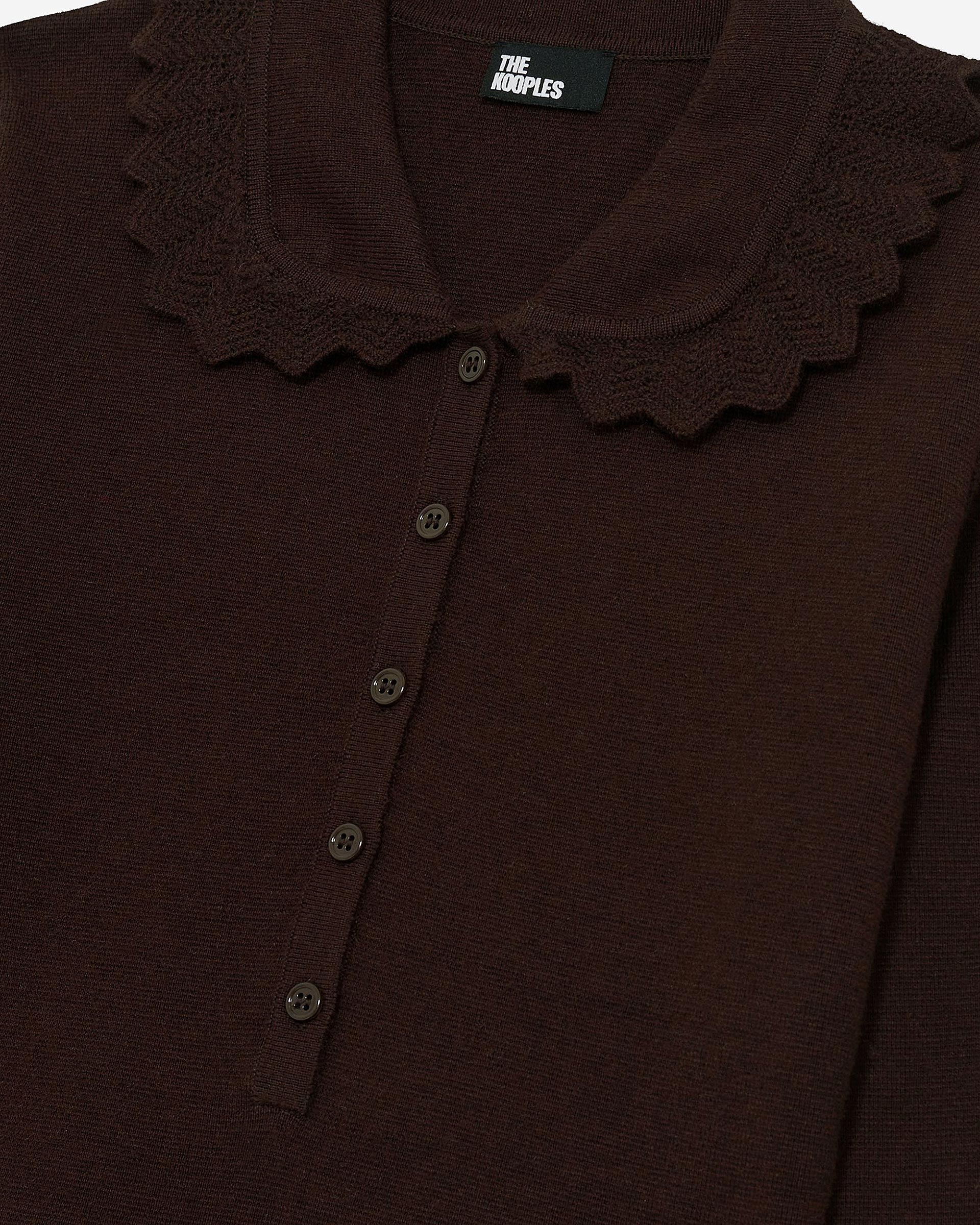 Short brown knit dress